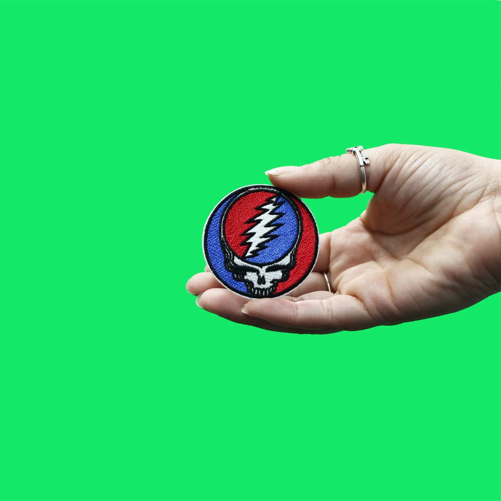 Grateful Dead Patch Steal Your Face Embroidered Iron On - Small - Image 2