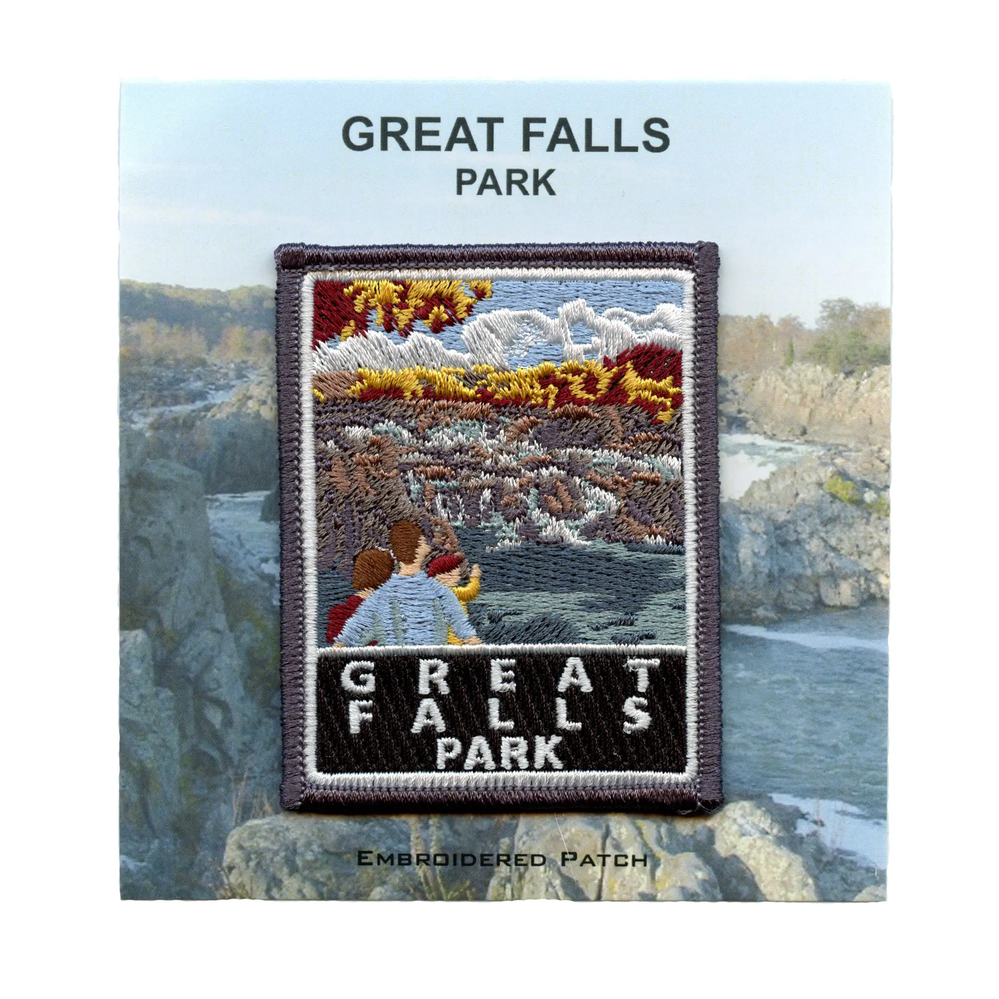 Great Falls Park Patch Fairfax County Virginia Embroidered Iron On - Image 2
