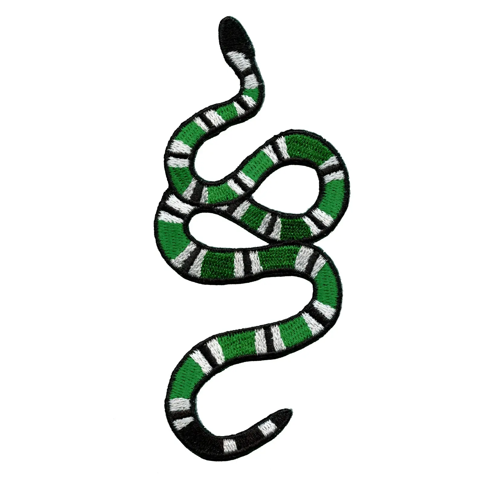 Green Coral Snake (ALT) Iron On Applique Patch (Left)