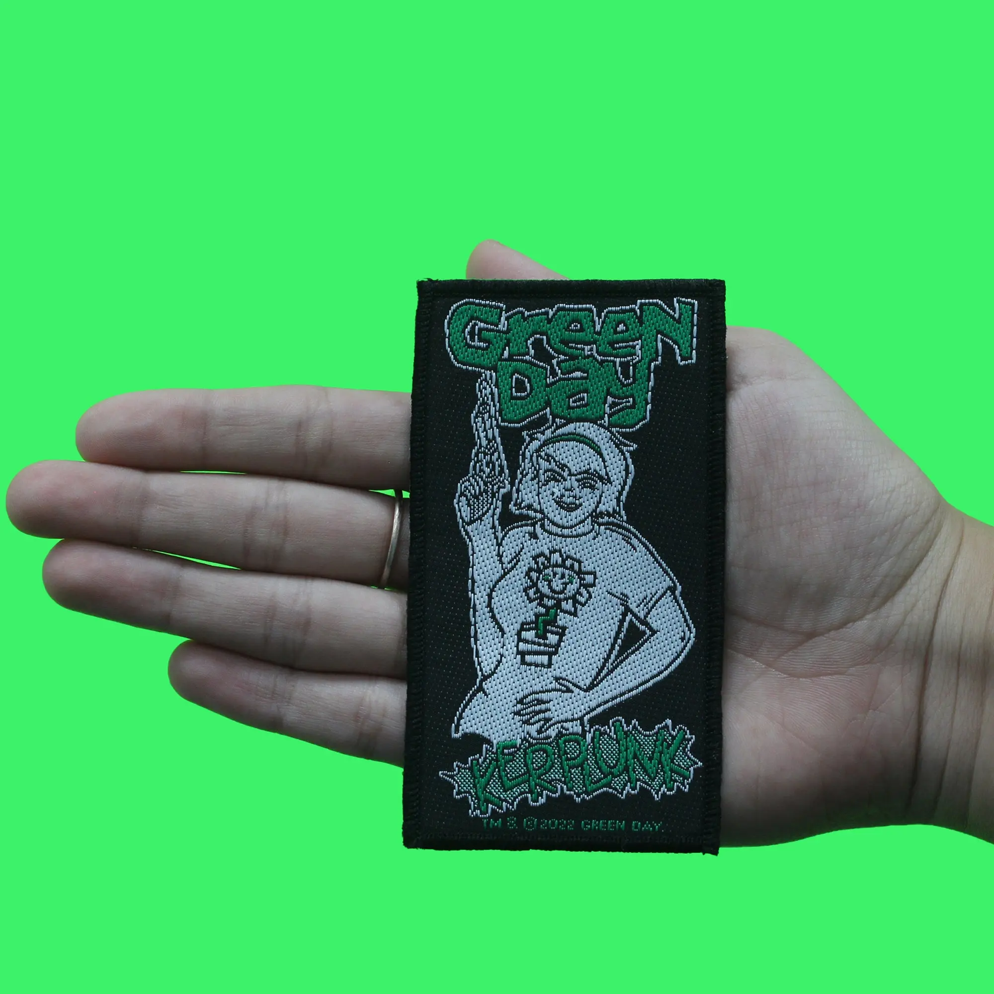Green Day Kerplunk Patch Punk Rock Band Woven Sew On - Image 2