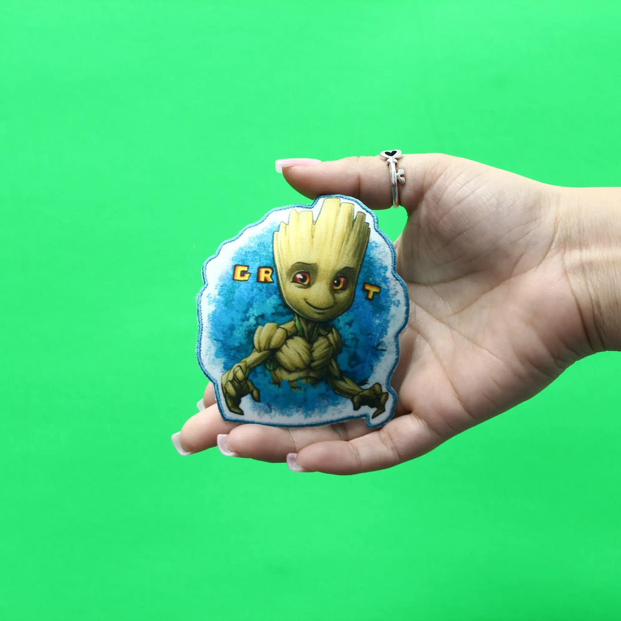 Guardians of the Galaxy Kid Groot Patch Marvel Portrait Embroidered Iron On - Image 3