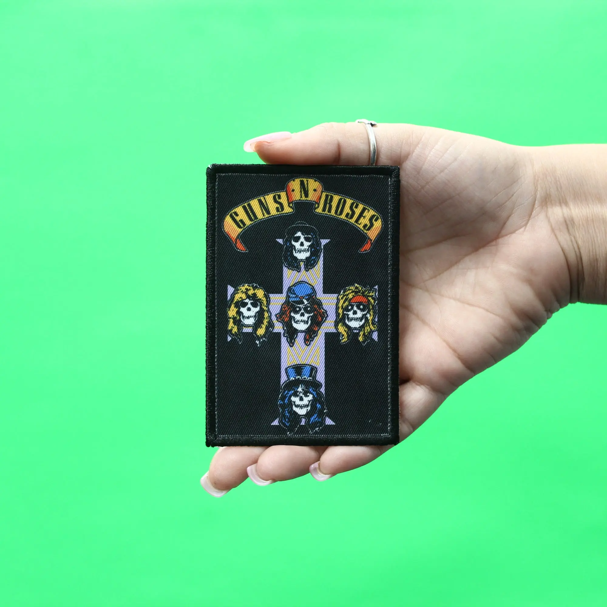 Guns N' Roses Nightrain Cross Patch Metal Rock Band Sublimated Iron On - Image 2