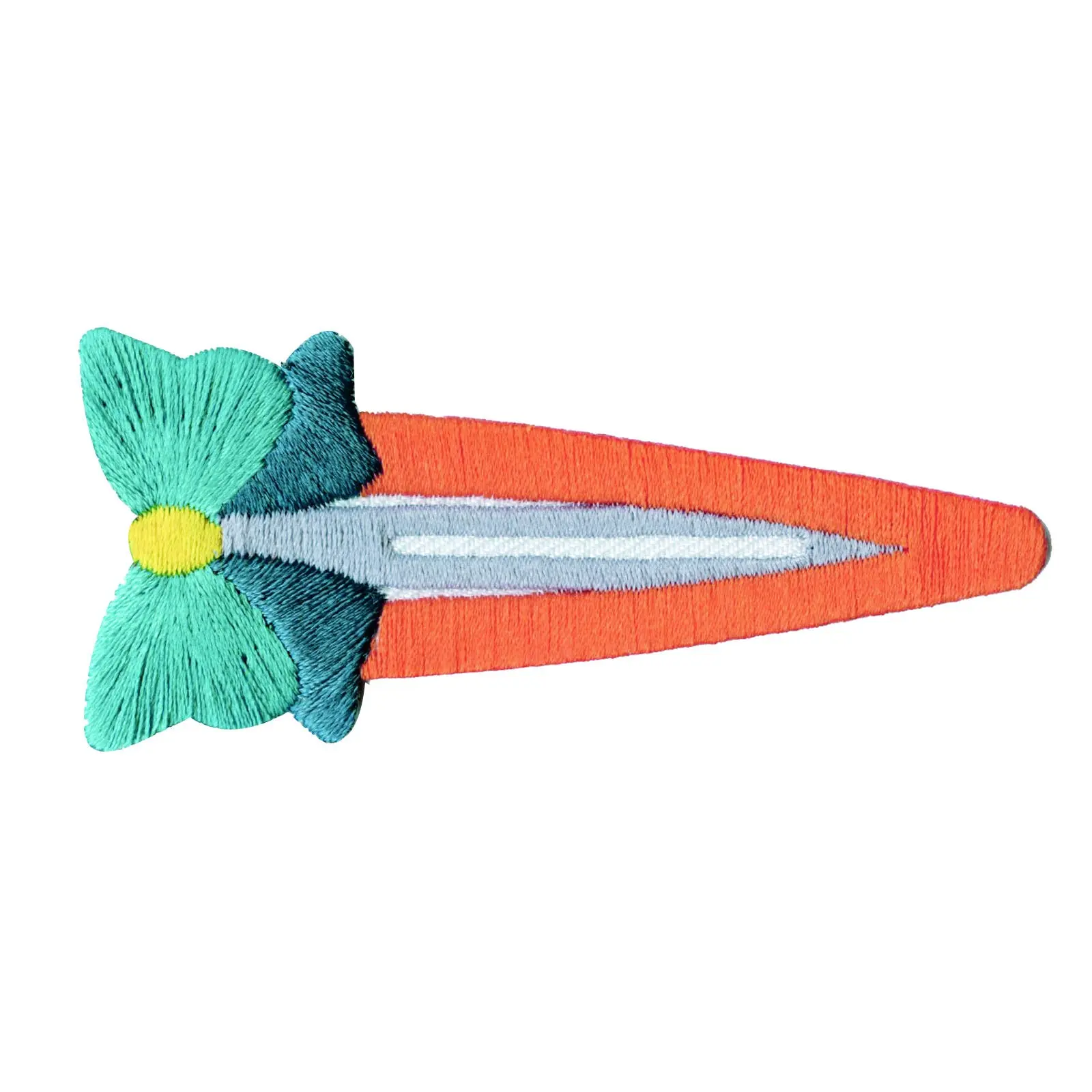 Hair Barrette Clip Embroidered Iron On Patch