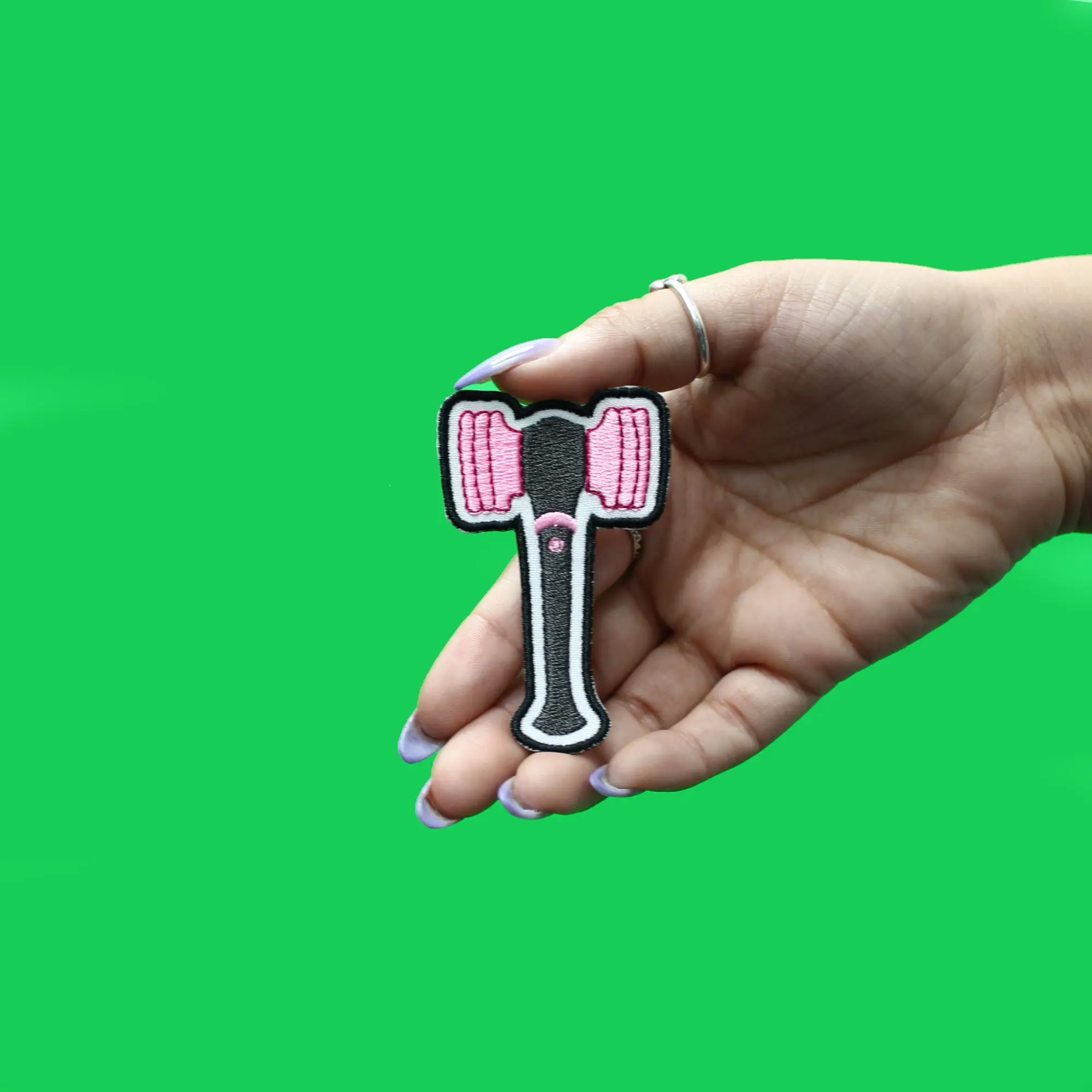 Hammer Light Stick Patch KPOP Fan Embroidered Iron On - Image 2