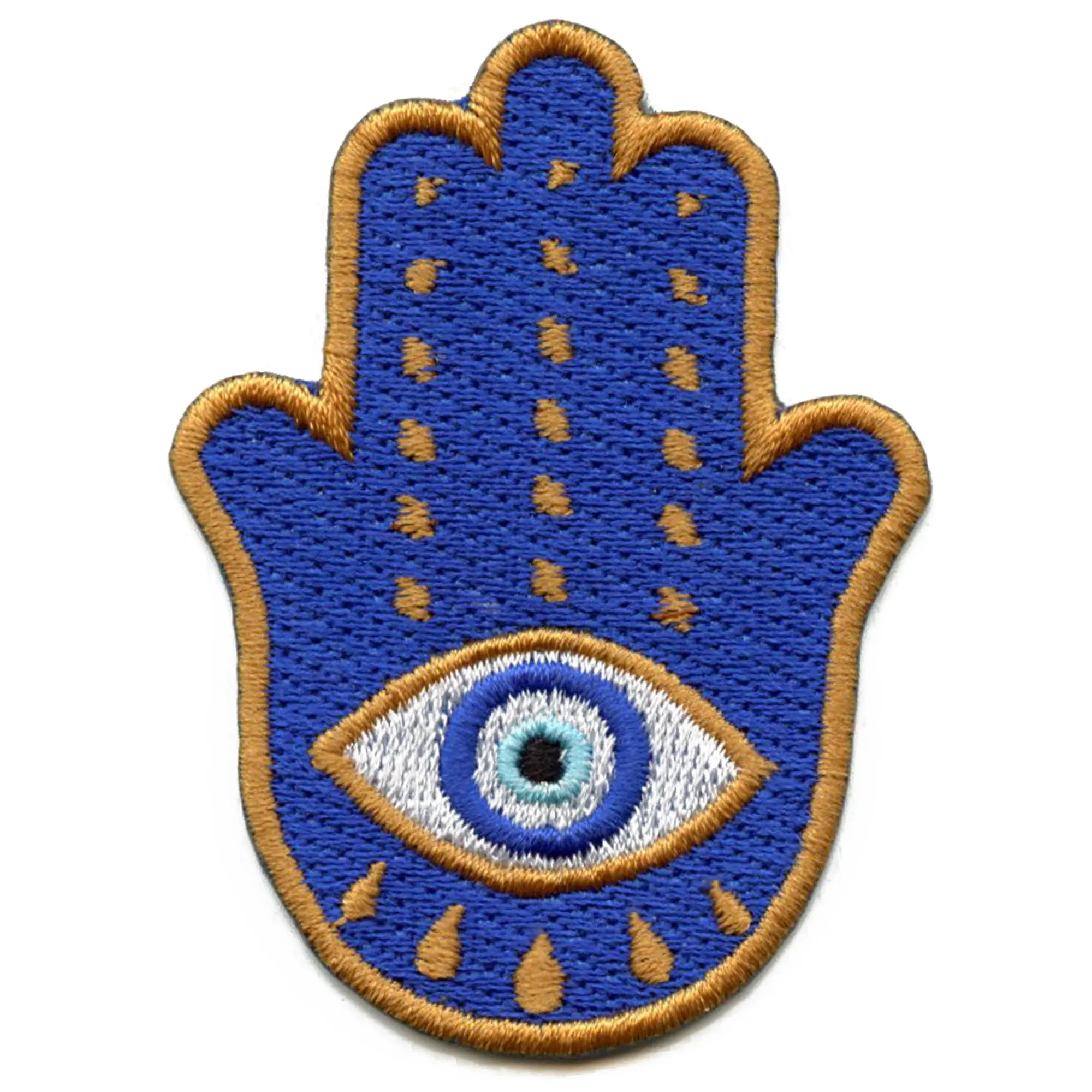 Hamsa Eye Protection Patch Spiritual Good Luck Embroidered Iron On