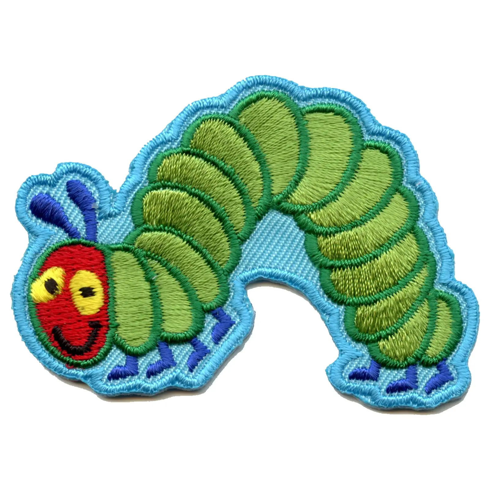 Happy Friendly Caterpillar Embroidered Iron On Patch