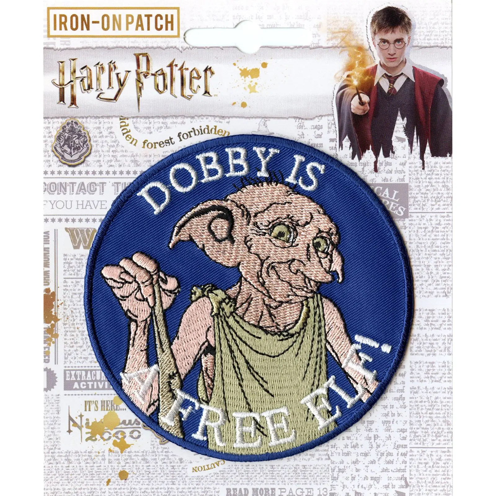 Harry Potter Dobby Is A Free Elf Embroidered Iron-on Patch - Image 2