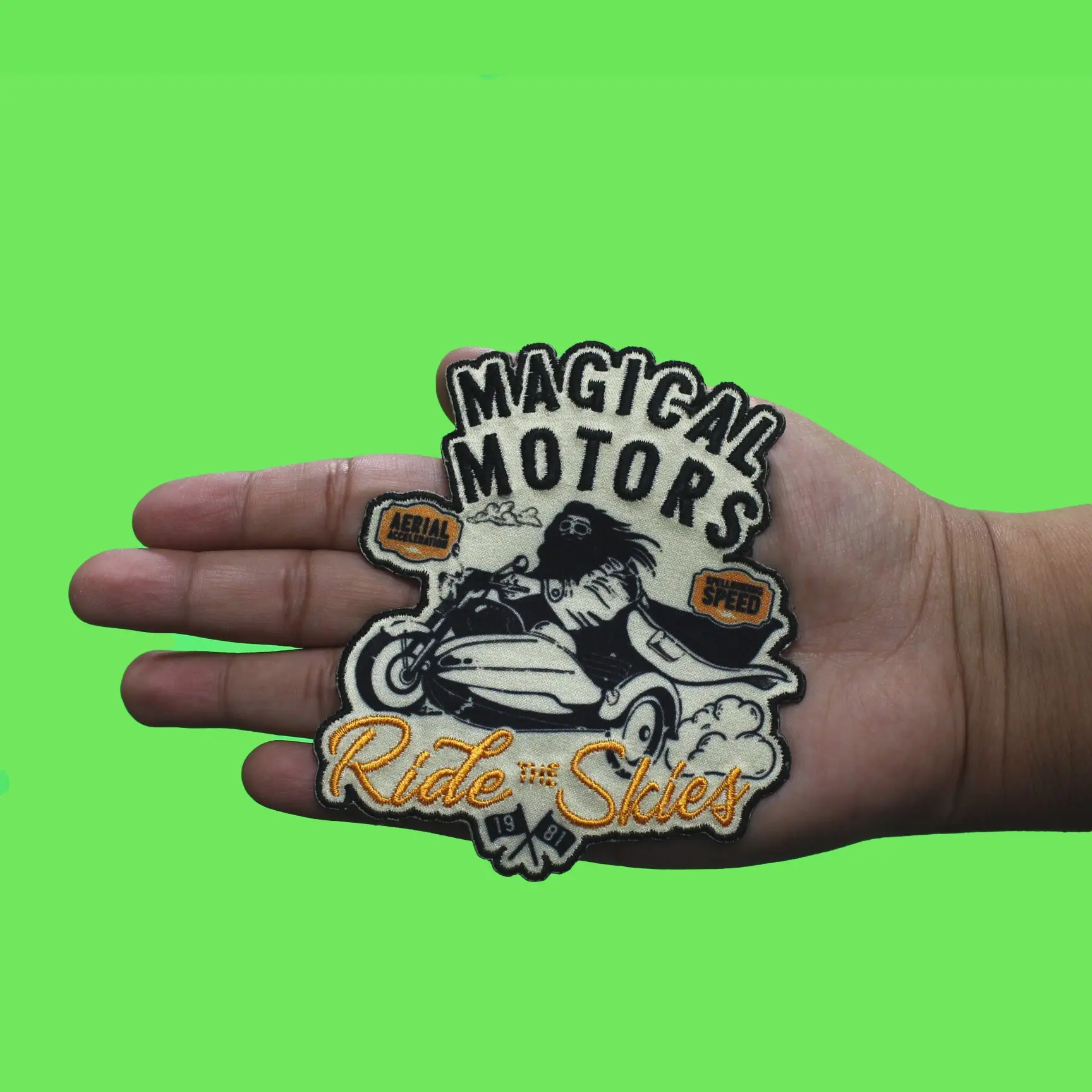 Harry Potter Hagrid Patch Magical Motors Motorcycle Sublimated Embroidery Iron On - Image 2