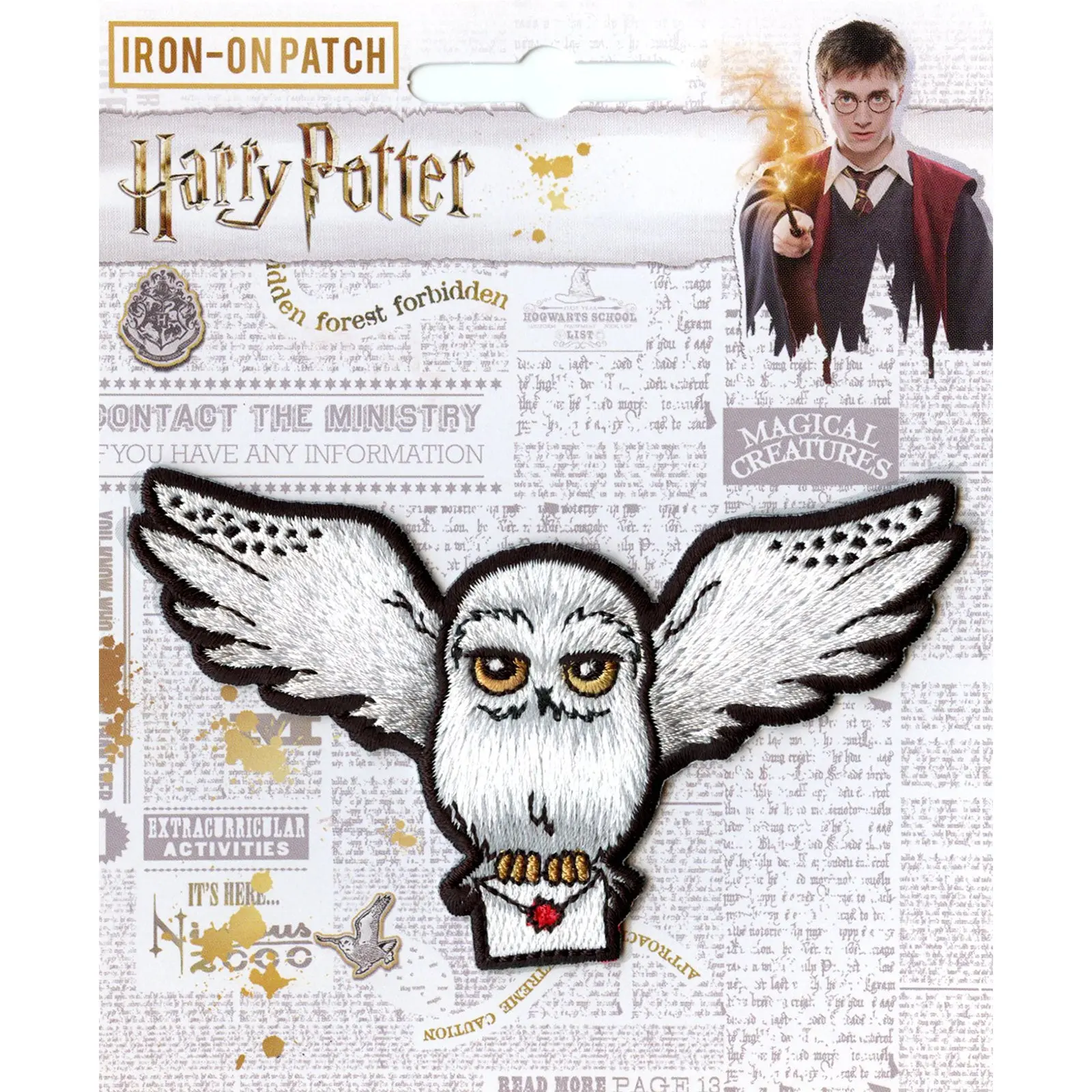 Harry Potter Hedwig Embroidered Iron-on Patch - Image 2