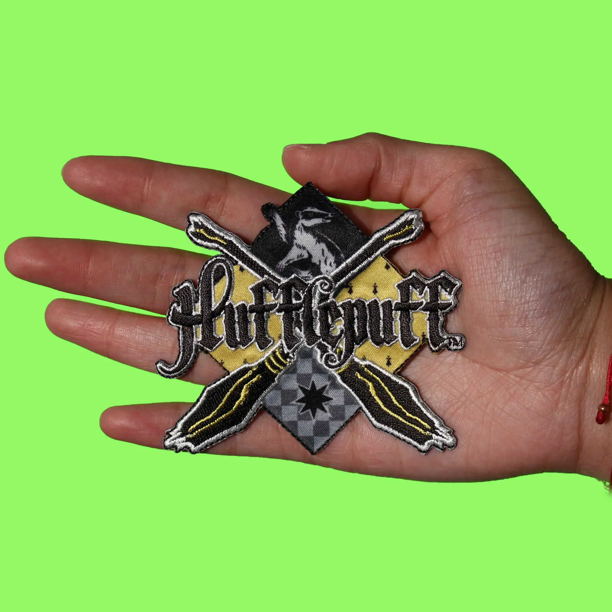 Harry Potter Movie Patch Fun Hufflepuff Crest Sublimated Embroidered Iron On - Image 2