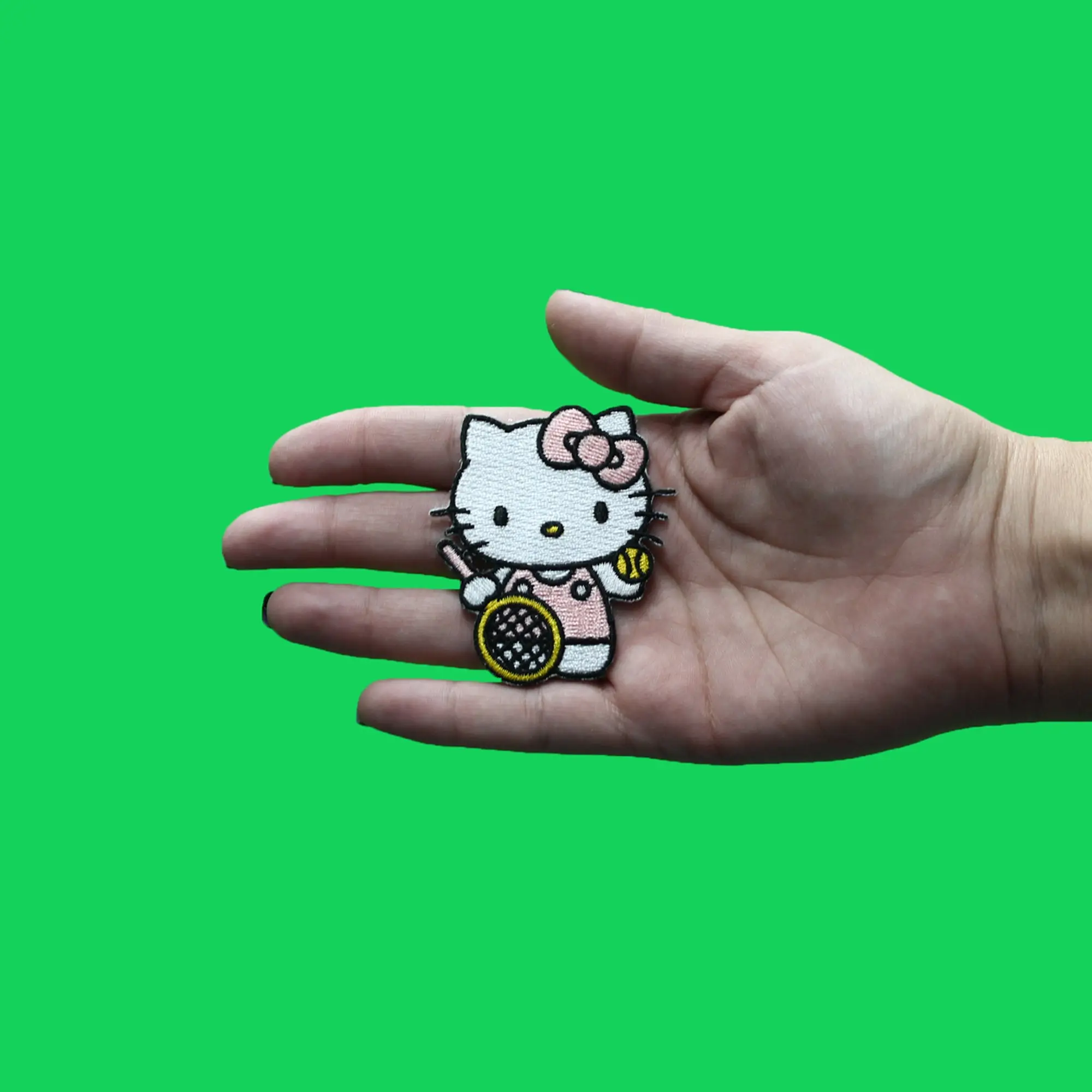 Hello Kitty Patch Tennis Player Embroidered Iron On - Image 2