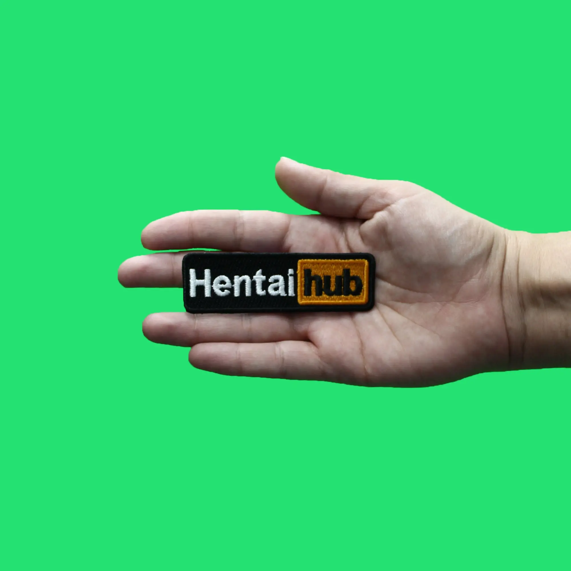 Hentai Hub Patch Anime Adult Website Parody Embroidered Iron On - Image 2
