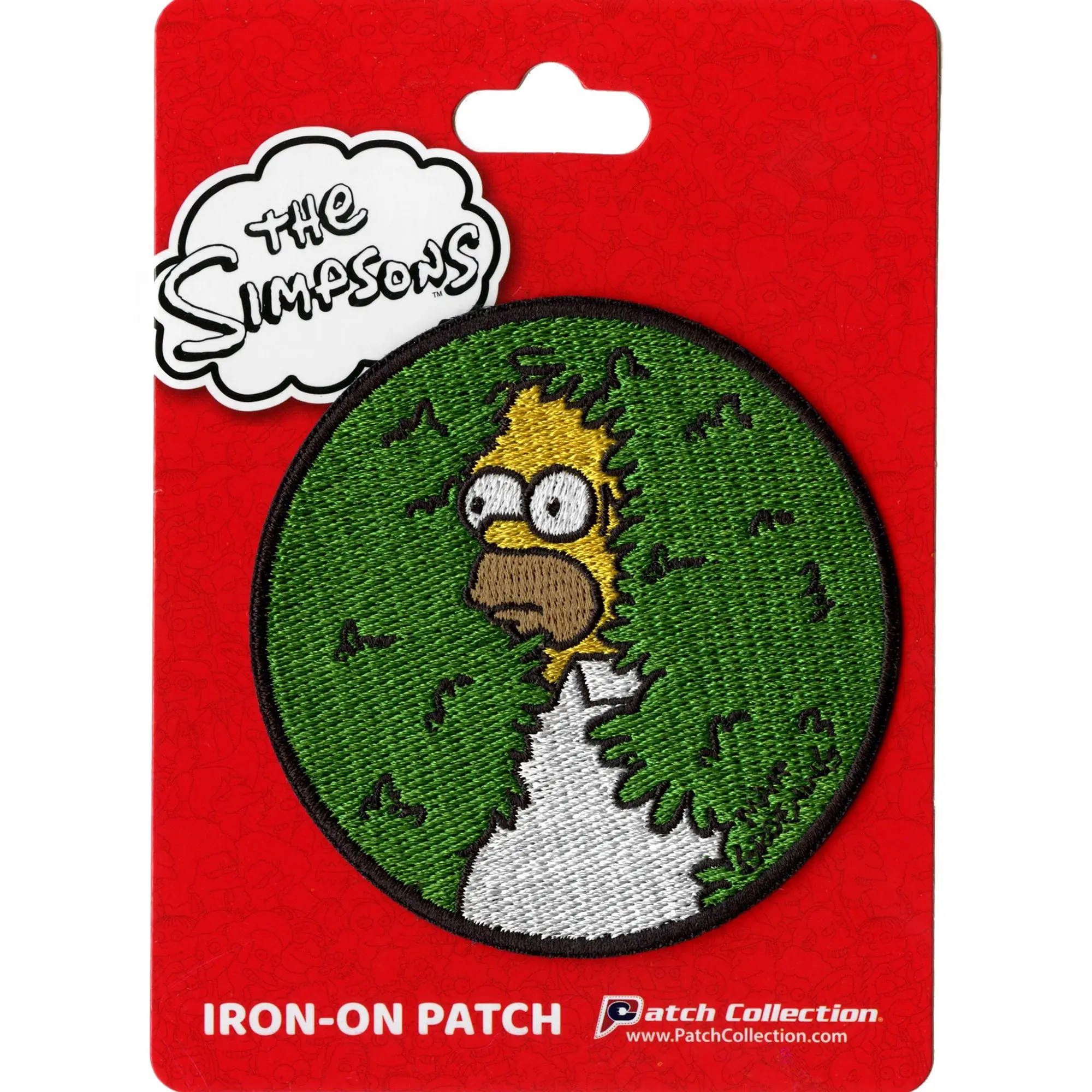 Homer Simpson Hiding In Bush Patch The Simpsons Embroidered Iron On