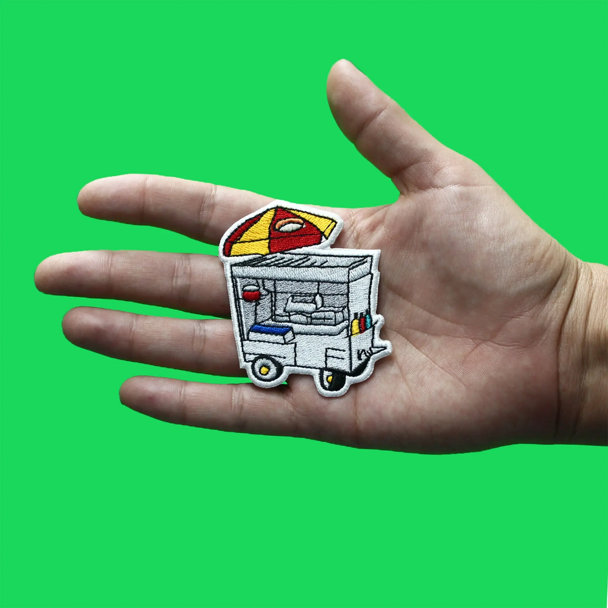 Hot Dog Cart Patch New York City Food Embroidered Iron On - Image 2