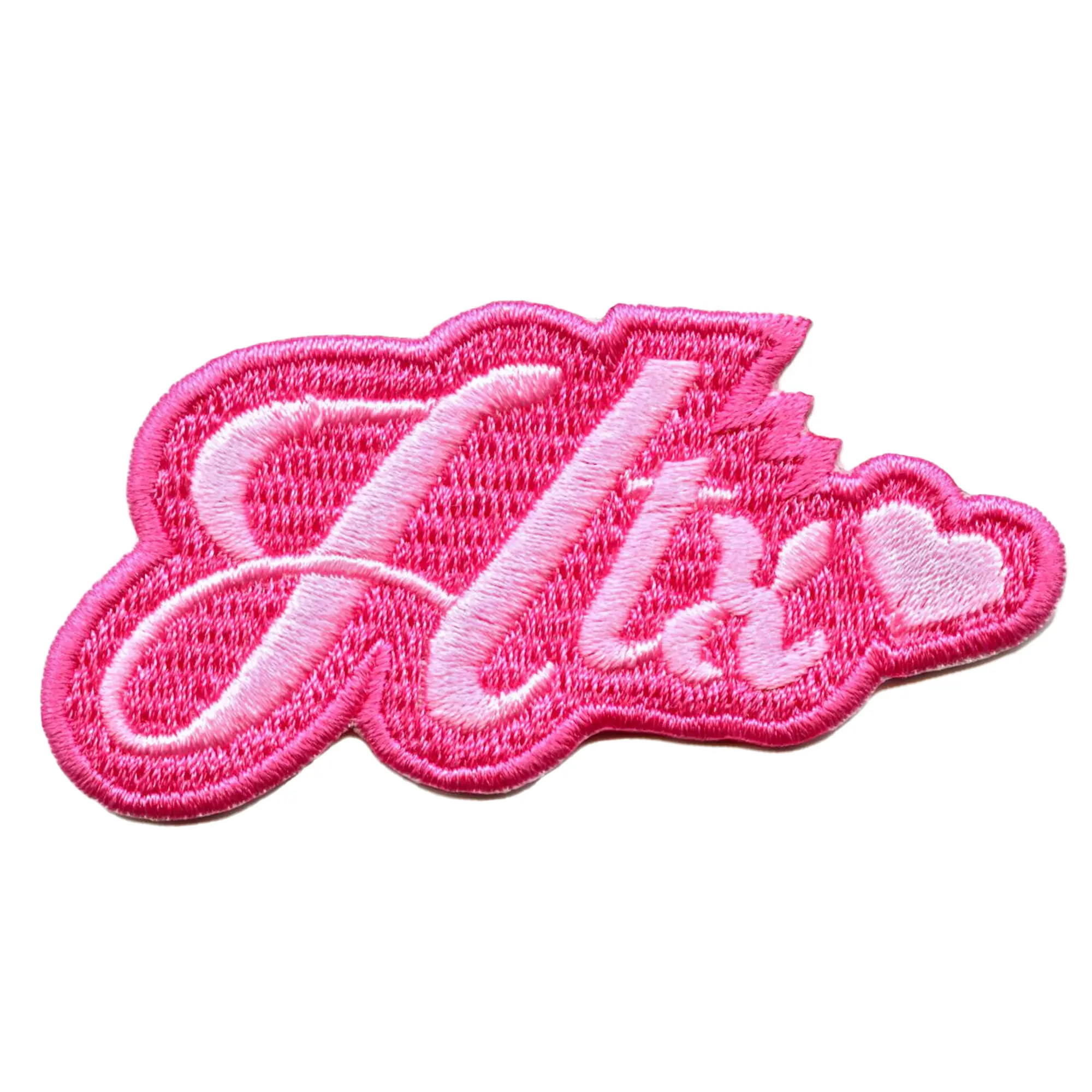 HTX Pink Heart Patch Houstonian Texas Pride Embroidered Iron on