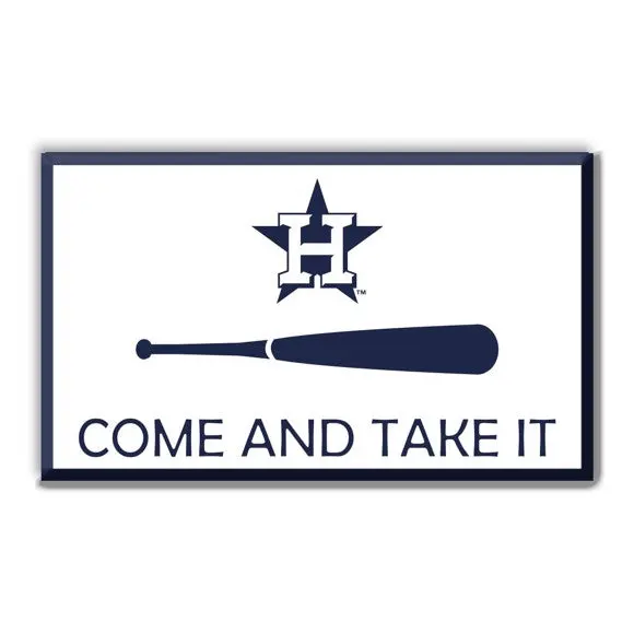 Houston Astros Come And Take It Aluminum Auto Color Emblem
