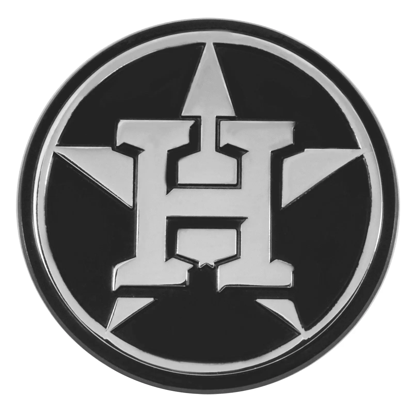 Houston Astros Premium Solid Metal Chrome Plated Car Auto Emblem