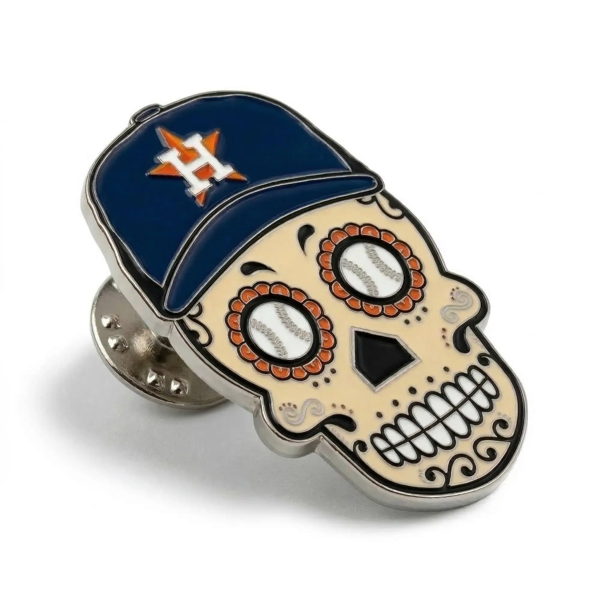 Houston Astros Sugar Skull Logo MLB Enamel Pin