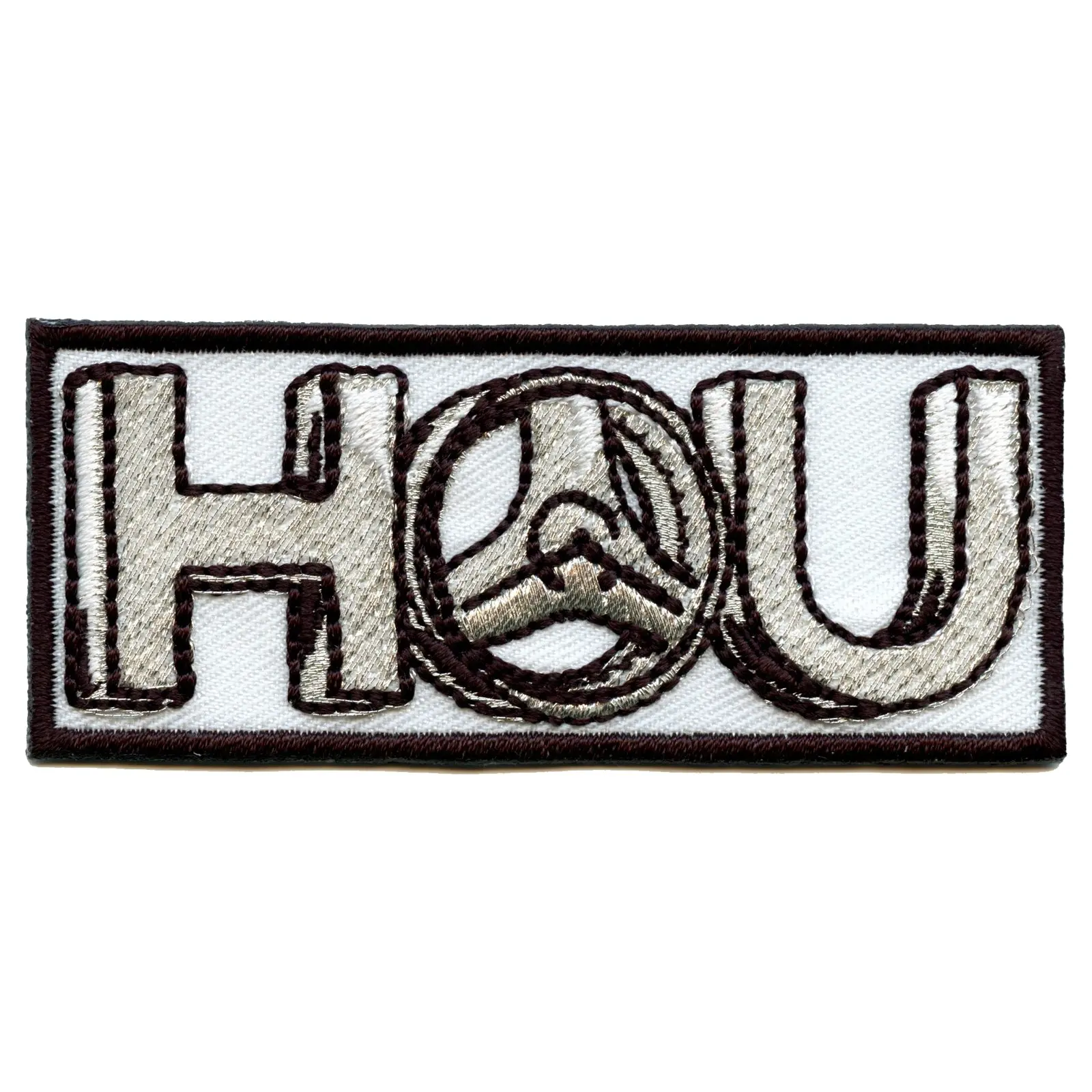 Houston Blades Rim Logo Embroidered Iron On Patch - Image 2