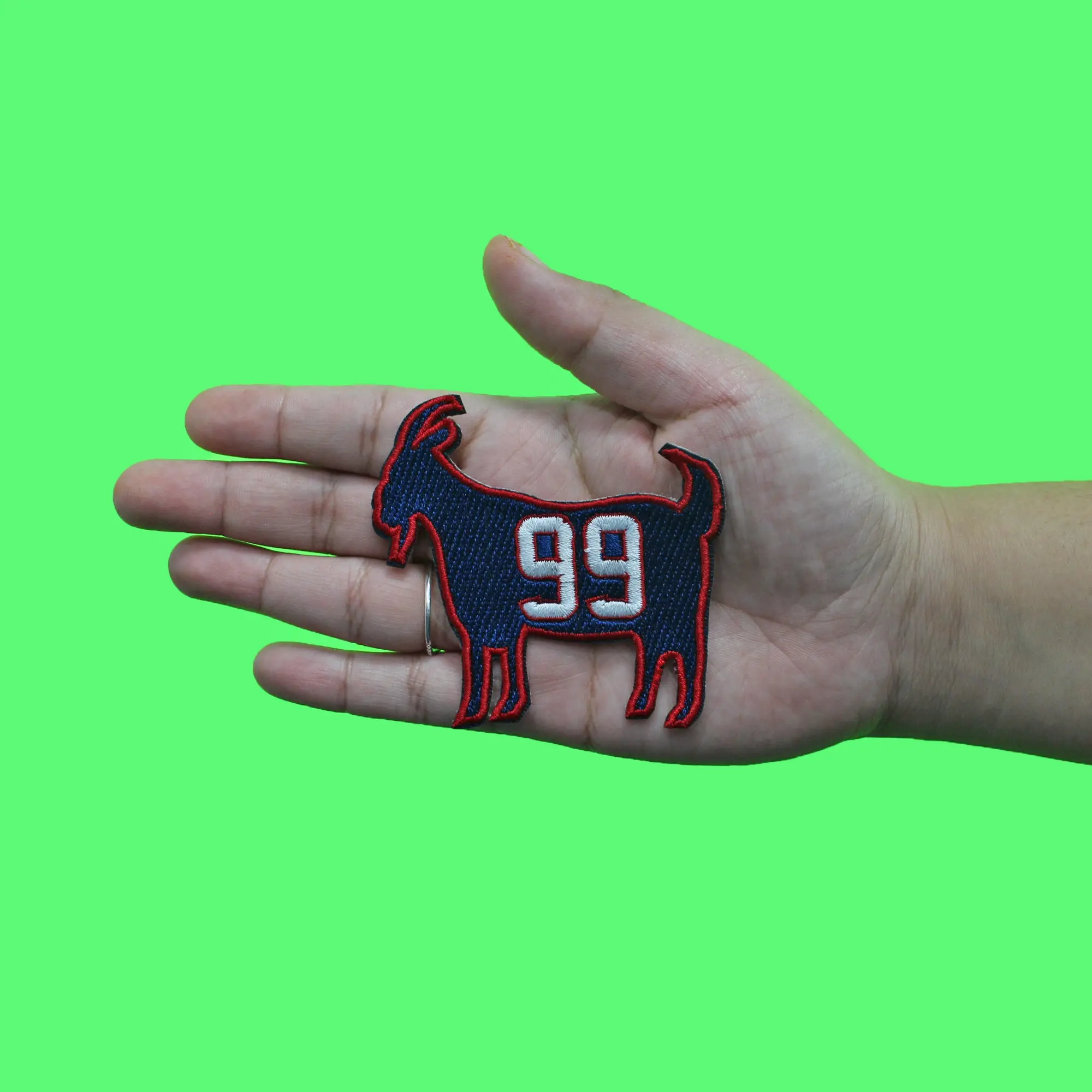 Houston Goat #99 Patch Football Sport Texas Embroidered Iron On - Image 2