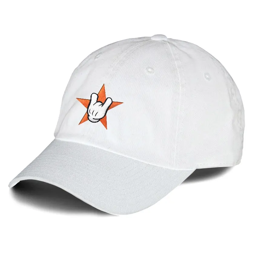 Houston Star Hand H-Town Dad Hat Embroidered Curved Adjustable Baseball Cap - Image 2