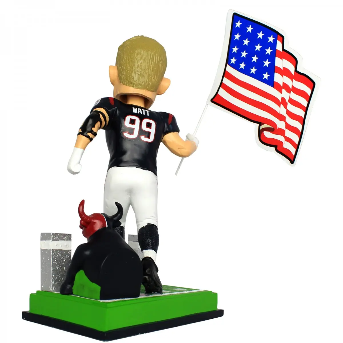 Houston Texans JJ Watt #99 Patriotic US Flag Bobblehead Exclusive - Image 2