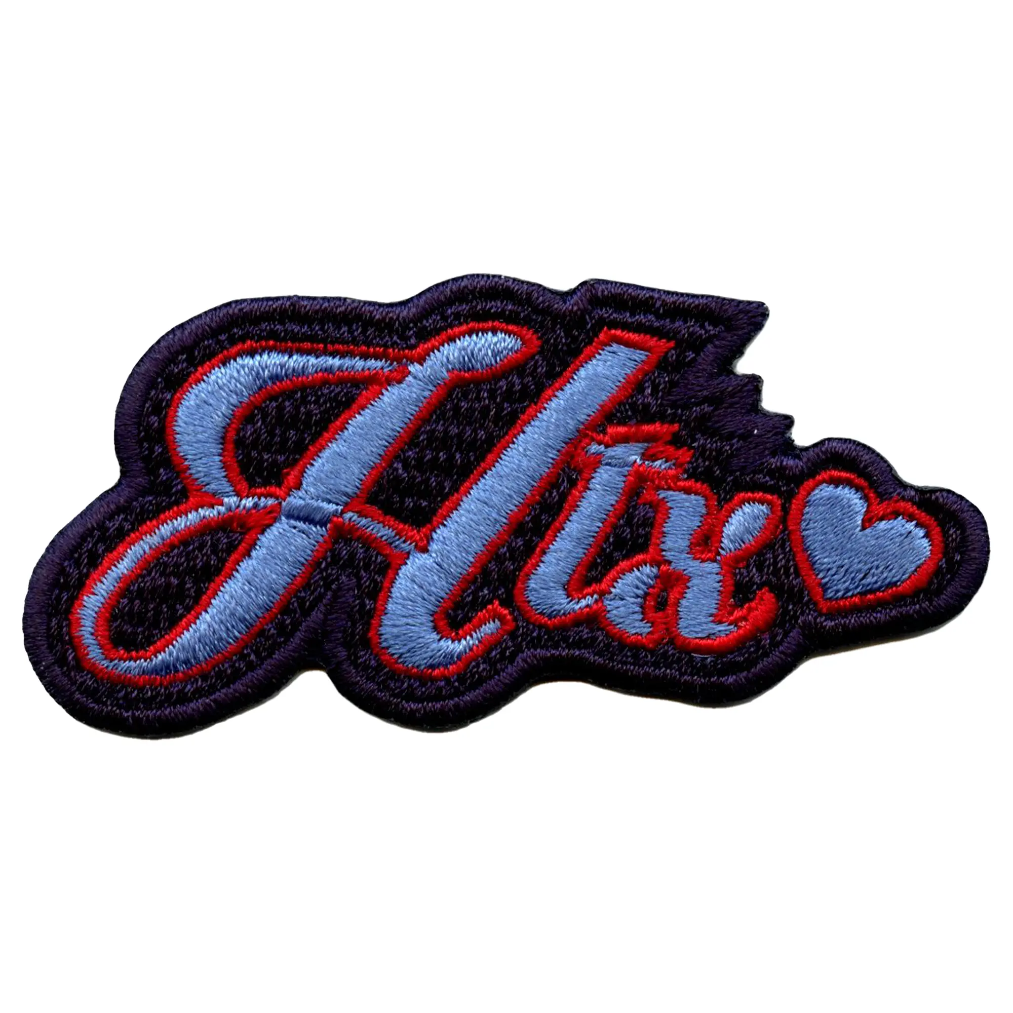 HTX Columbia Blue Heart Patch Houston Football Team Embroidered Iron on