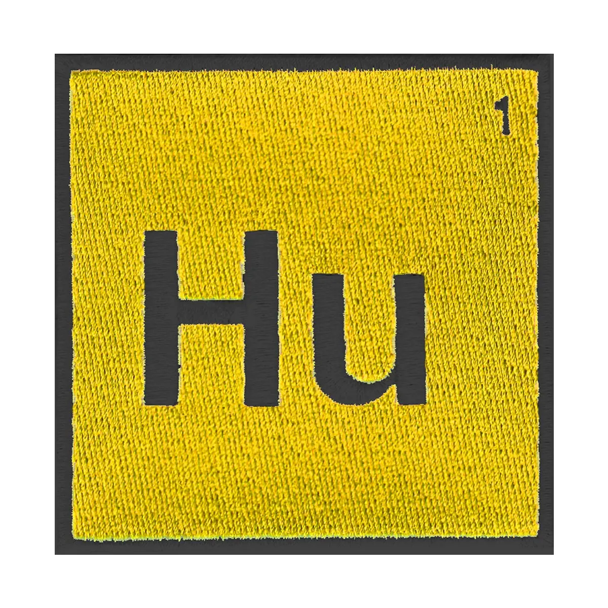 Human Element Embroidered Iron On Patch (YELLOW)