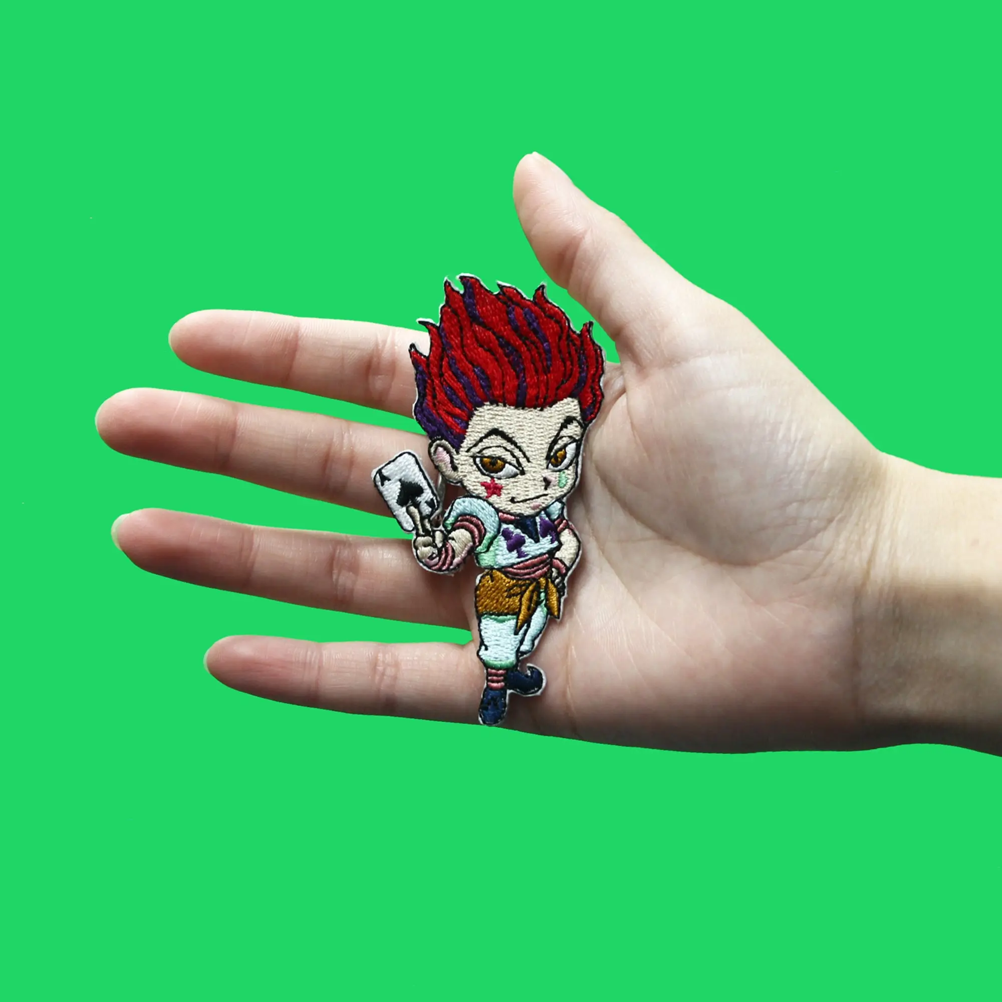 HunterXHunter Hisoka Ace Of Spades Patch Full Body Anime Embroidered Iron On - Image 2
