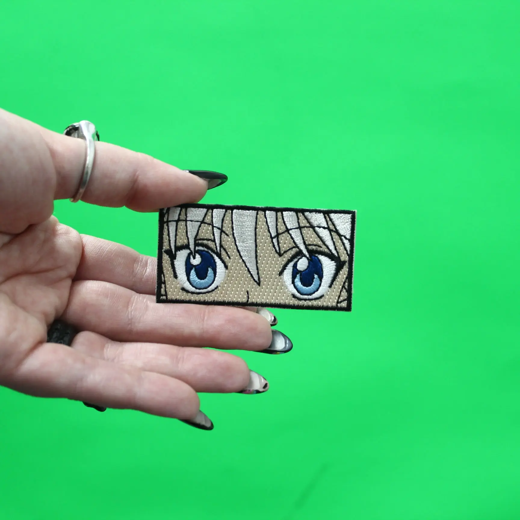 HunterXHunter Killua Patch Anime Eyes Embroidered Iron On - Image 2