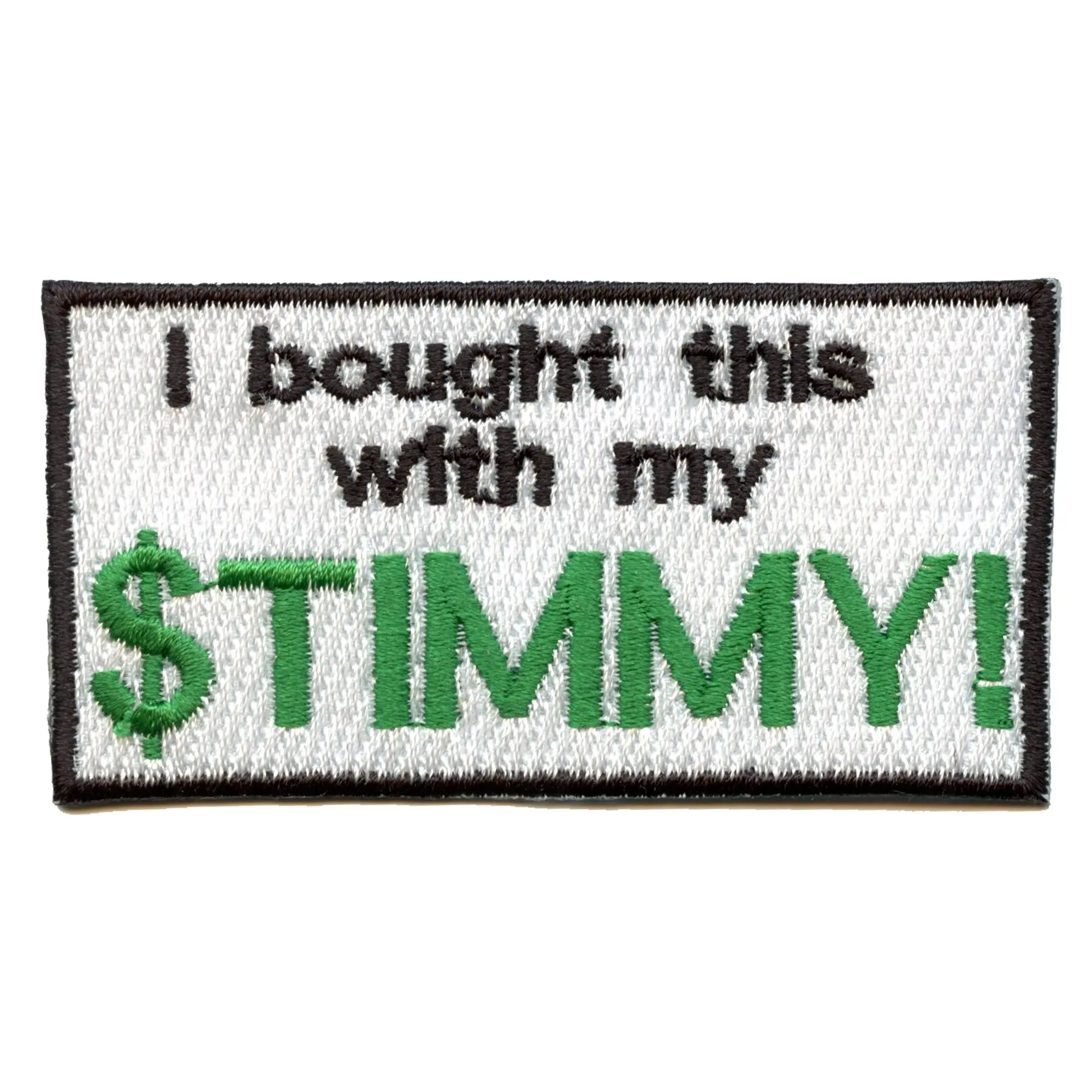 I Bought This With My Stimmy Embroidered Iron On Patch