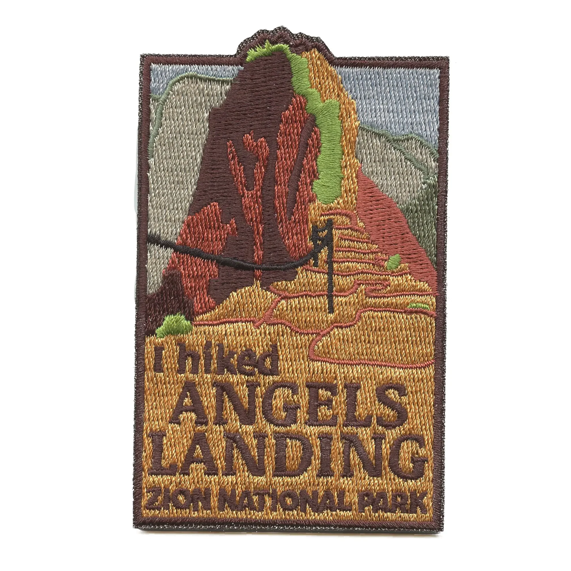 Zion National Park Travel Patch I Hiked Angels Landing Embroidered Iron On