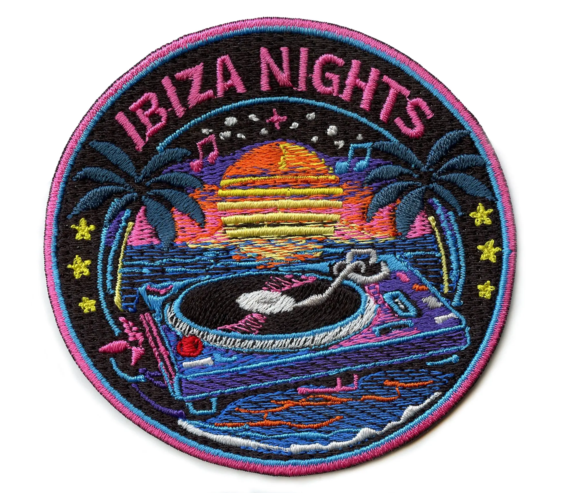 Spain Ibiza Night Life Travel Patch Iconic Vacation Destination Embroidered Iron On