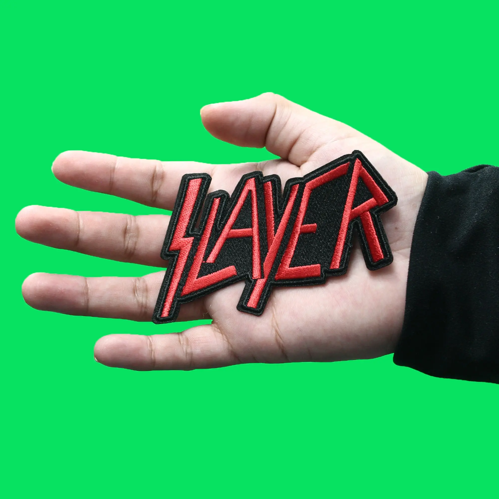 Iconic Slayer Logo Patch Heavy Metal Band Embroidered Iron On - Image 2