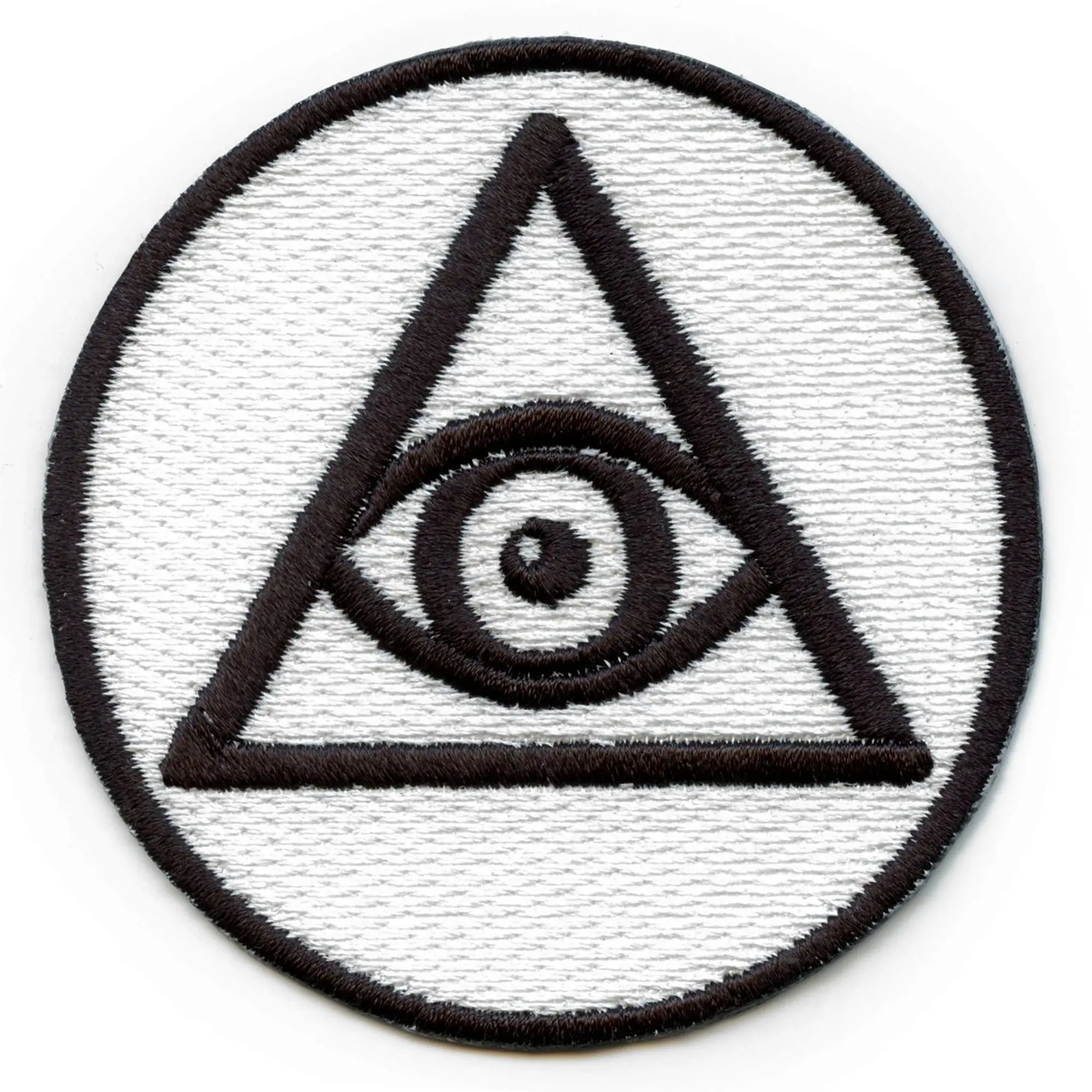 Illuminati Eye Of Providence Round Embroidered Iron On Patch