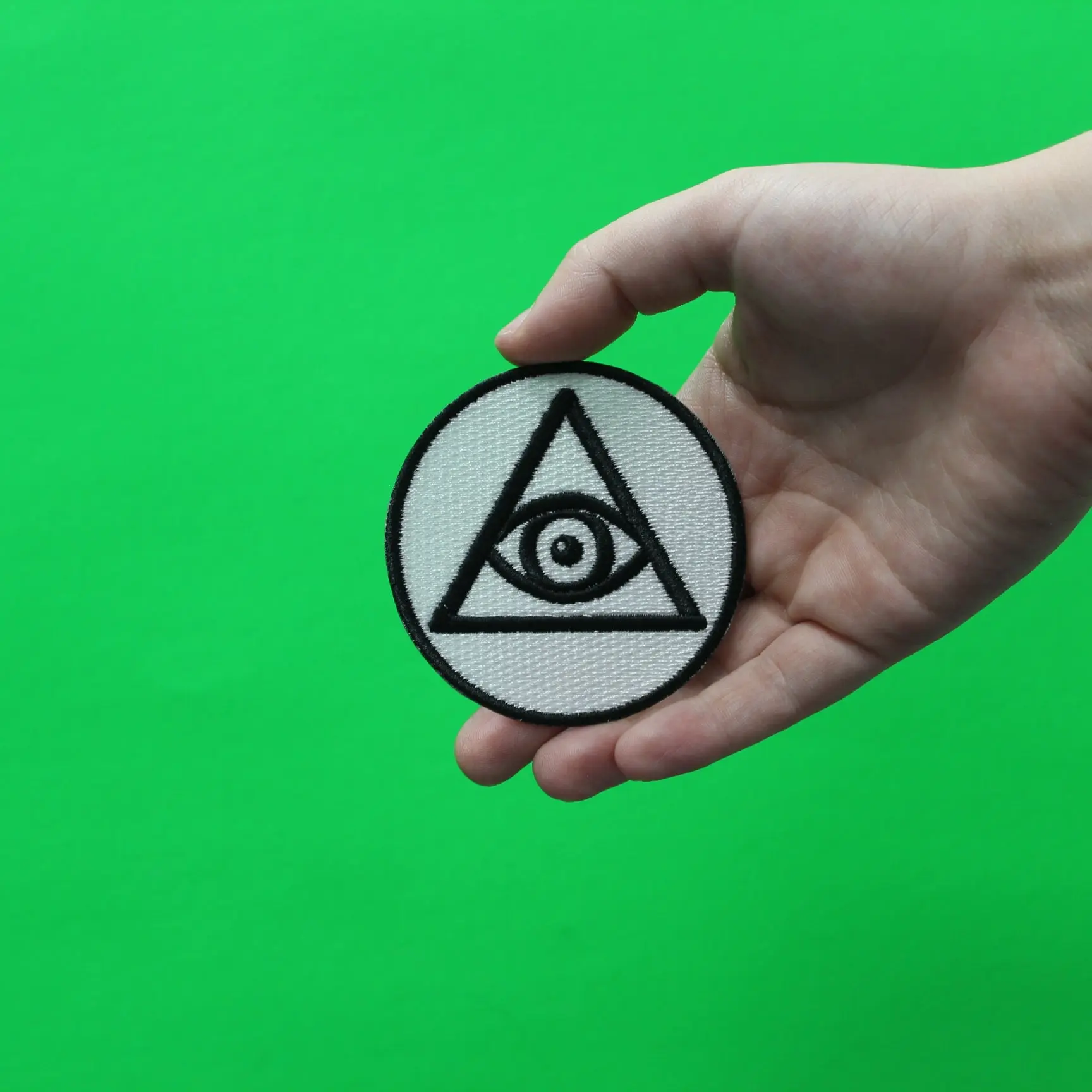 Illuminati Eye Of Providence Round Embroidered Iron On Patch - Image 2