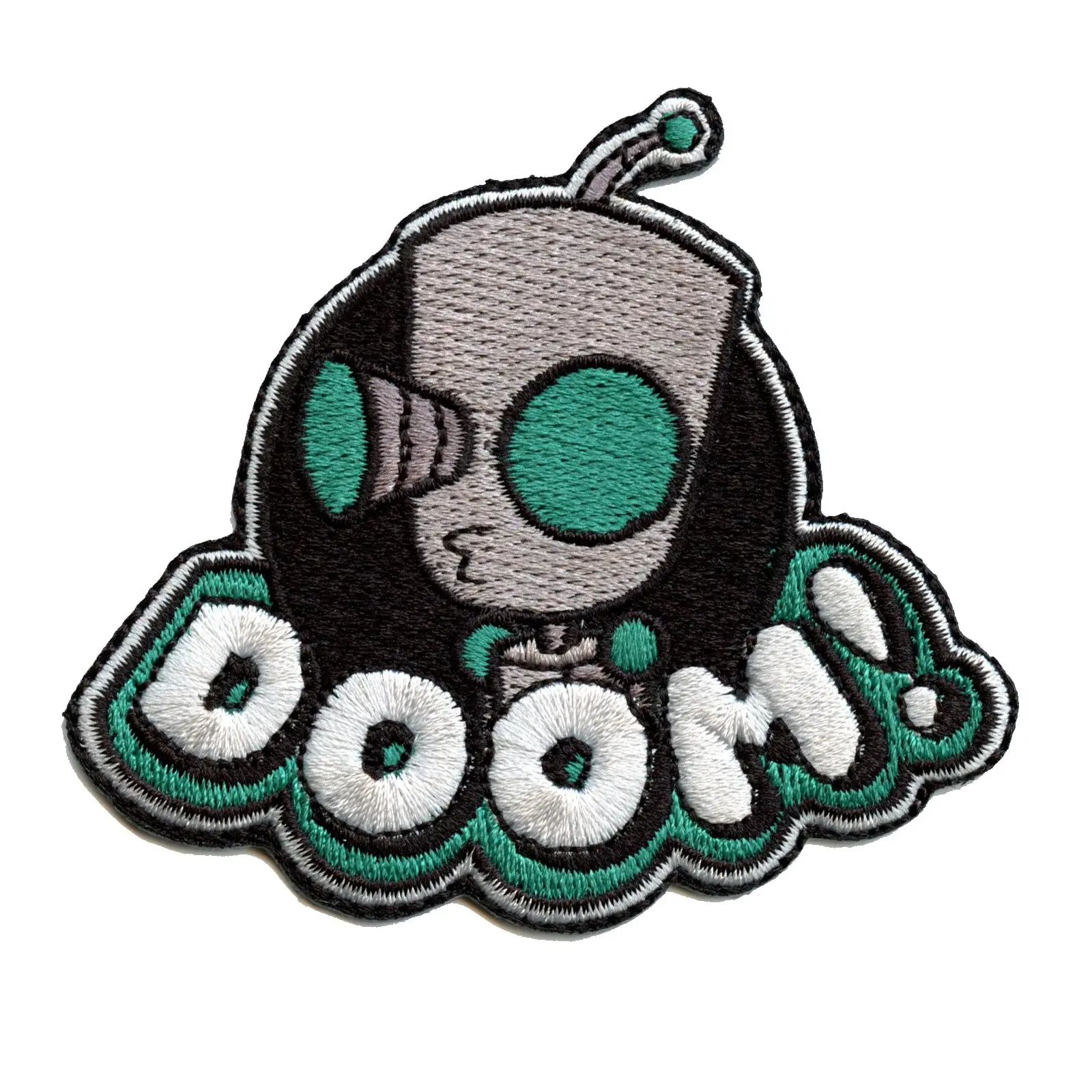 Invader Zim Gir's "Doom" Embroidered Iron On Patch