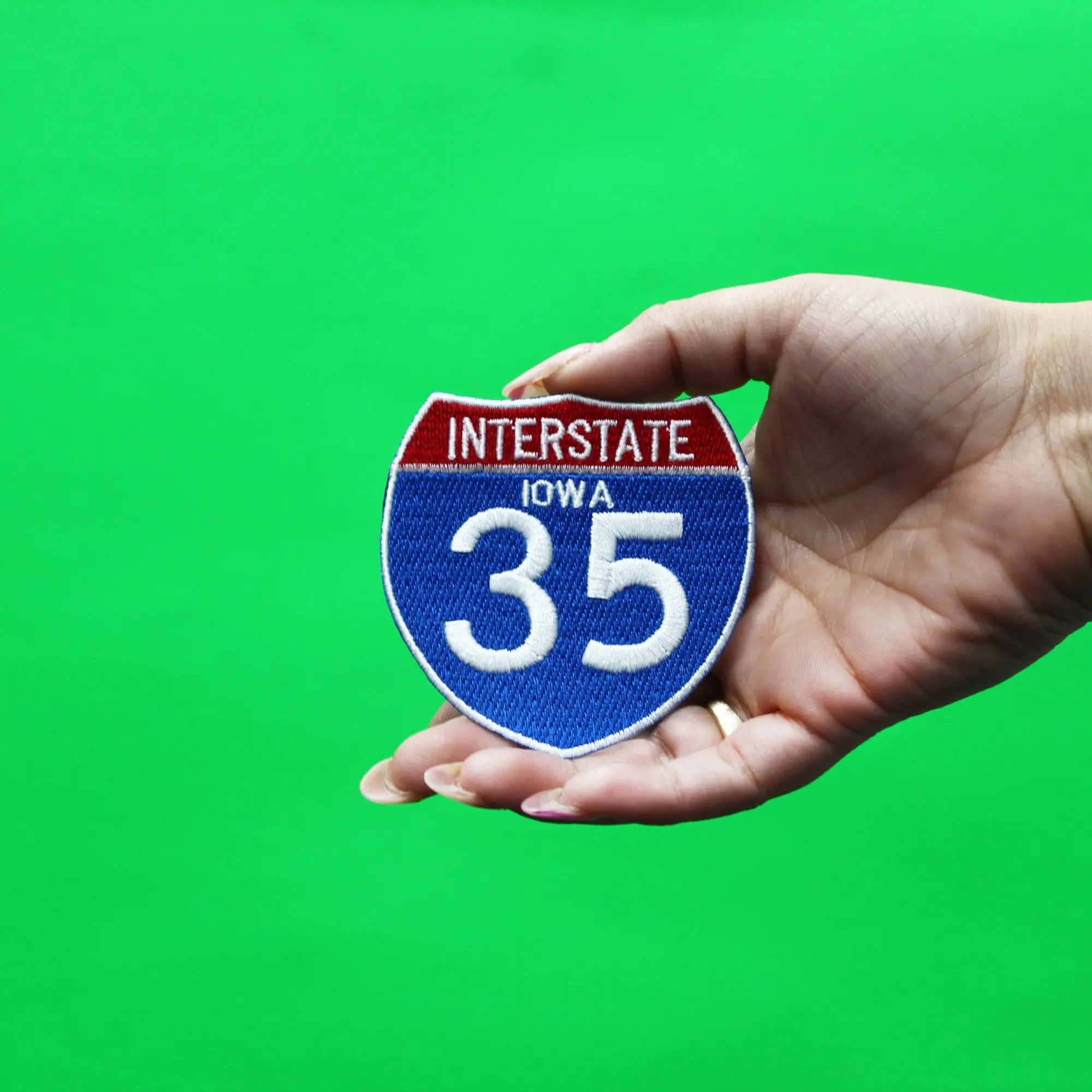 Iowa Interstate Patch I-35 Sign Embroidered Iron On - Image 2