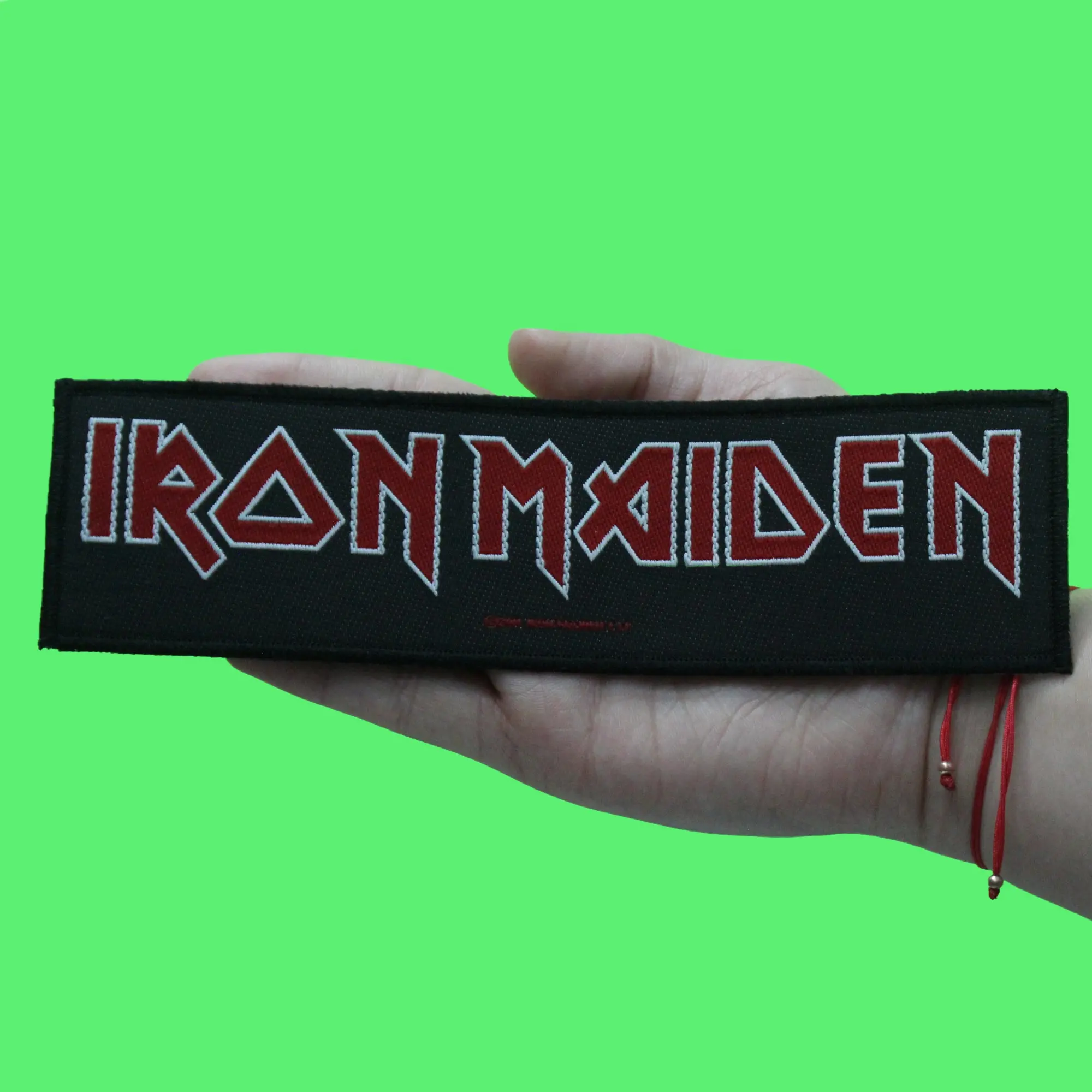 Iron Maiden England Strip Patch Heavy Metal Band Woven Sew On - Image 2