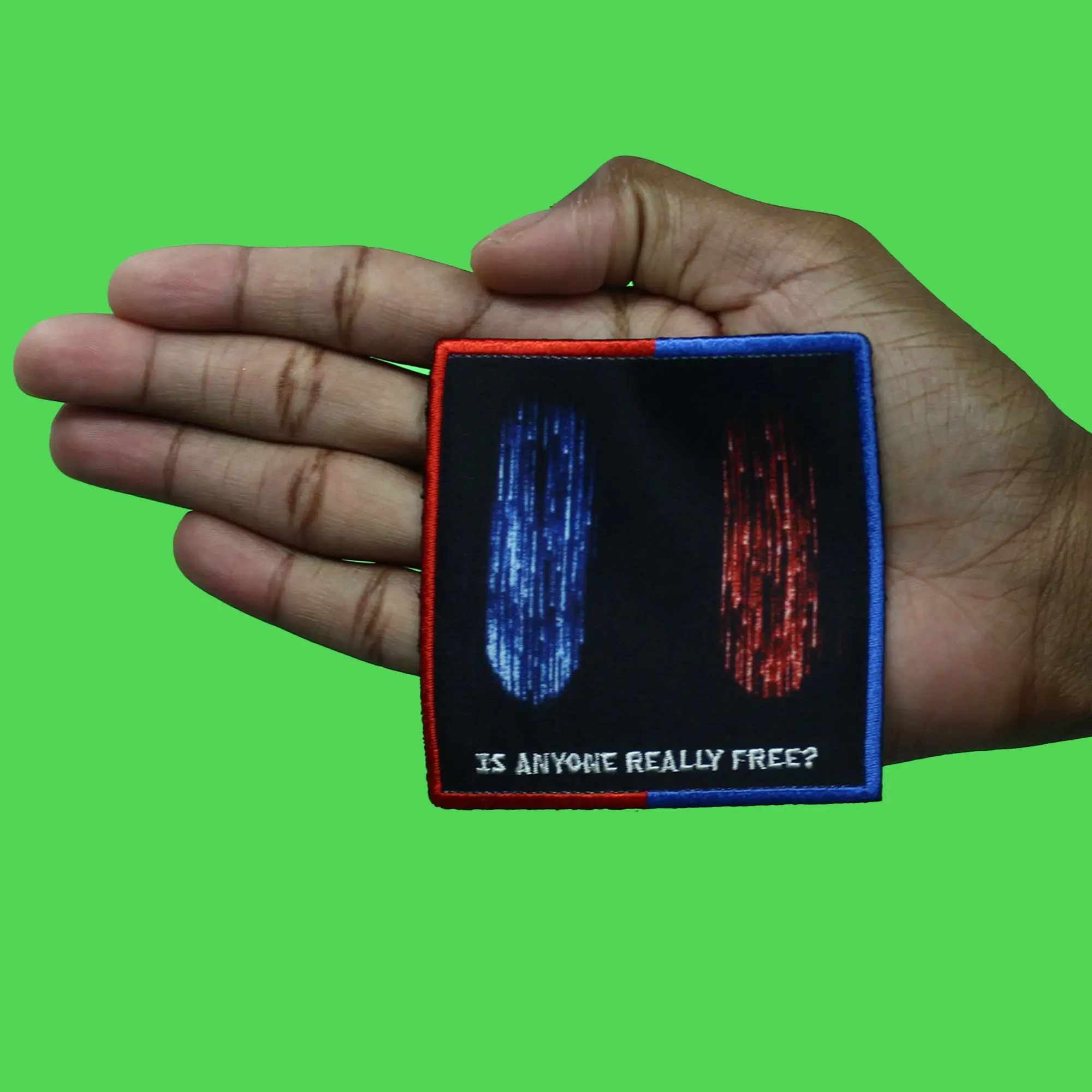 Is Anyone Really Free Patch Matrix Cyberpunk Movie Embroidered Iron on - Image 2