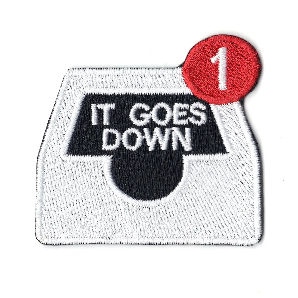 It Goes Down in the DM Notification Iron on Patch
