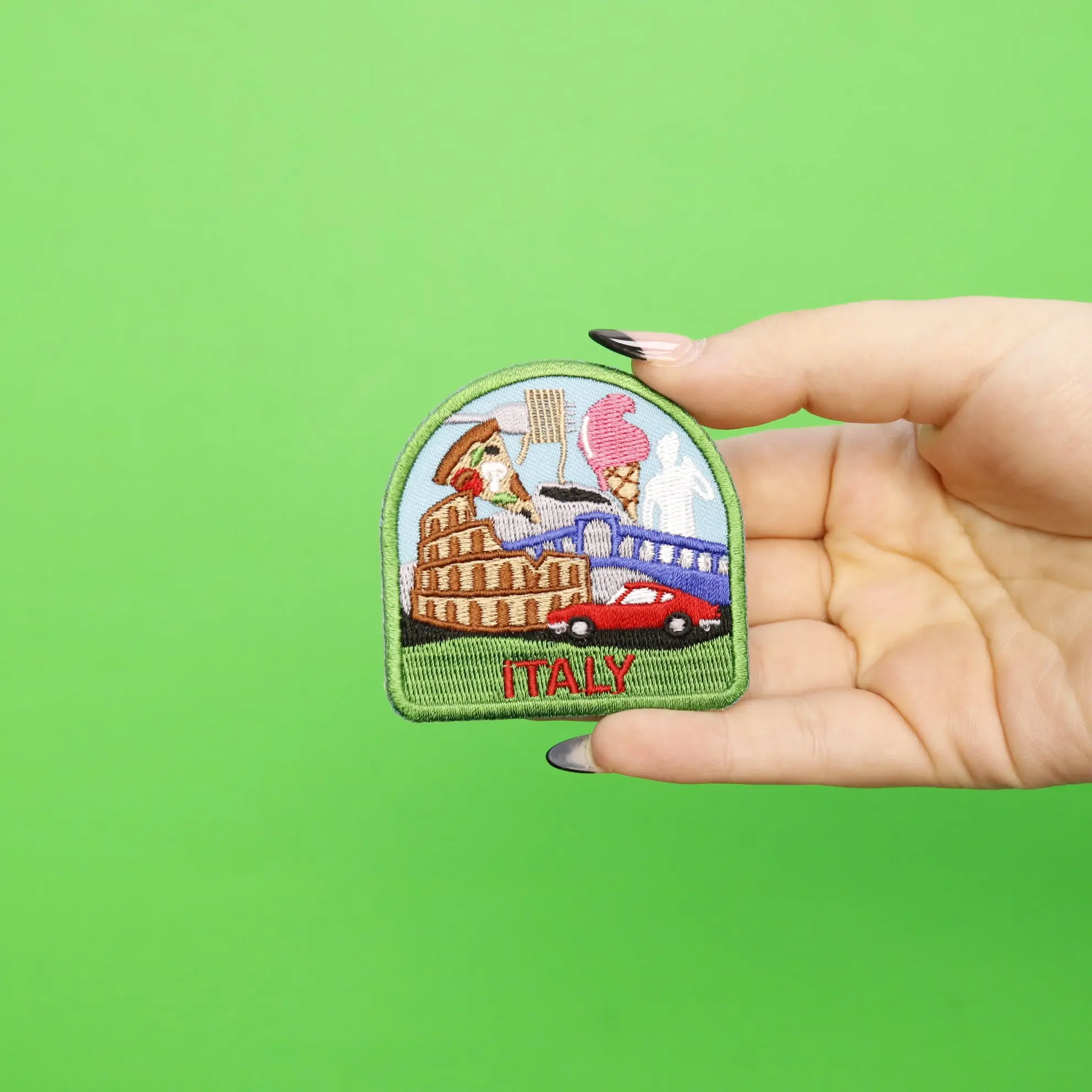 Italy World Showcase Travel Patch Souvenir Food Vacation Embroidered Iron On - Image 2