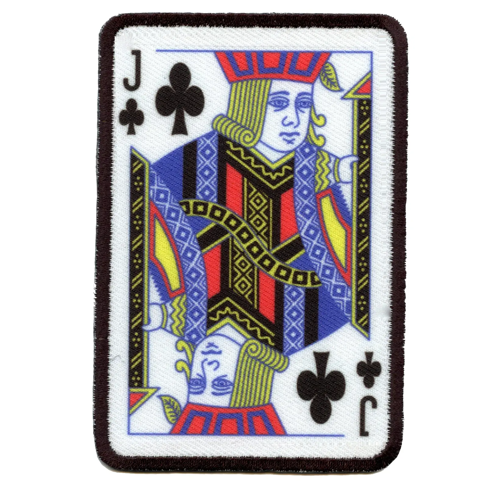 Jack Of Clubs Card FotoPatch Game Deck Embroidered Iron On