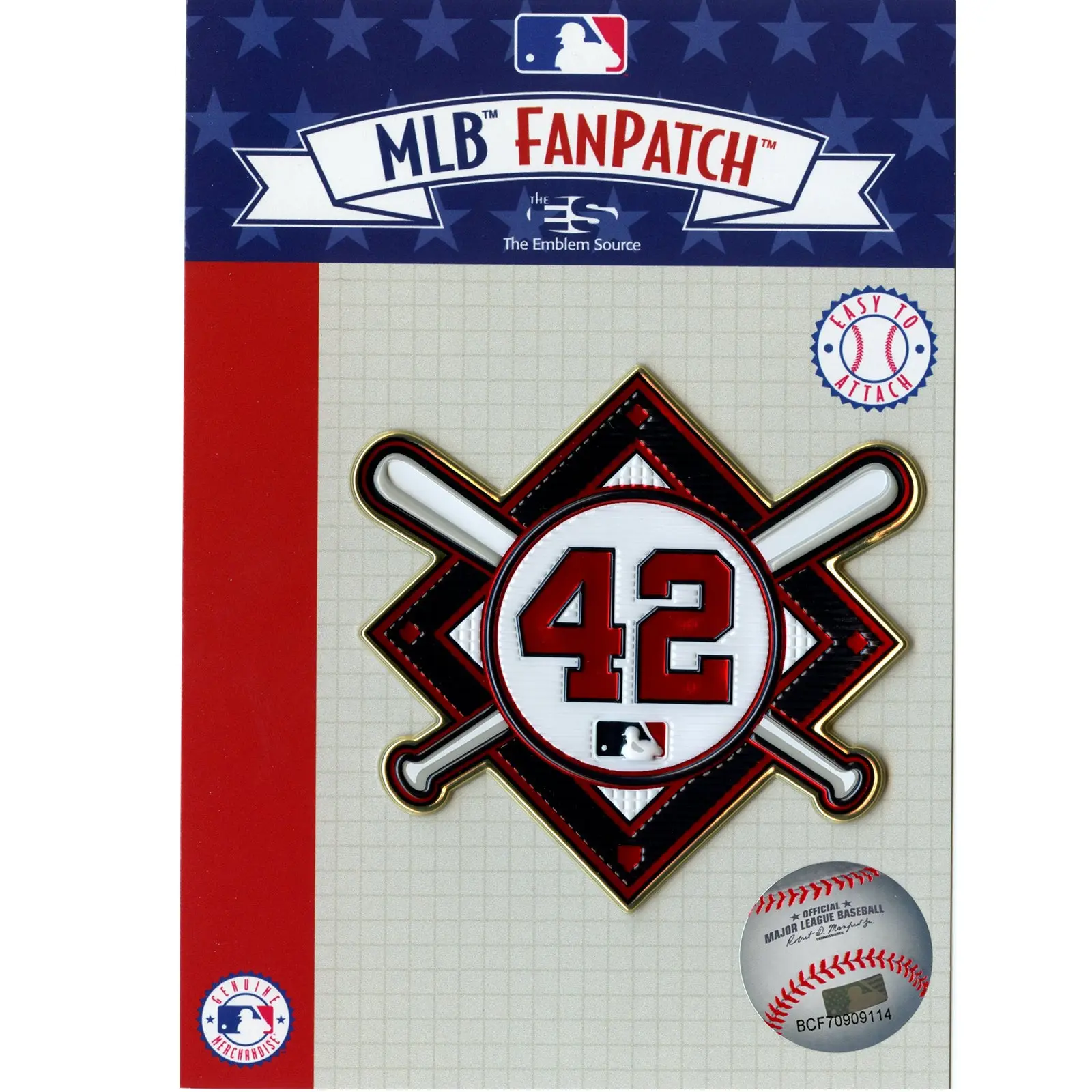 Jackie Robinson Day "42" MLB Jersey Sleeve Patch (Braves) - Image 2