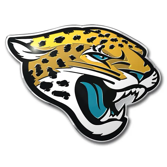 Jacksonville Jaguars Colored Aluminum Car Auto Emblem