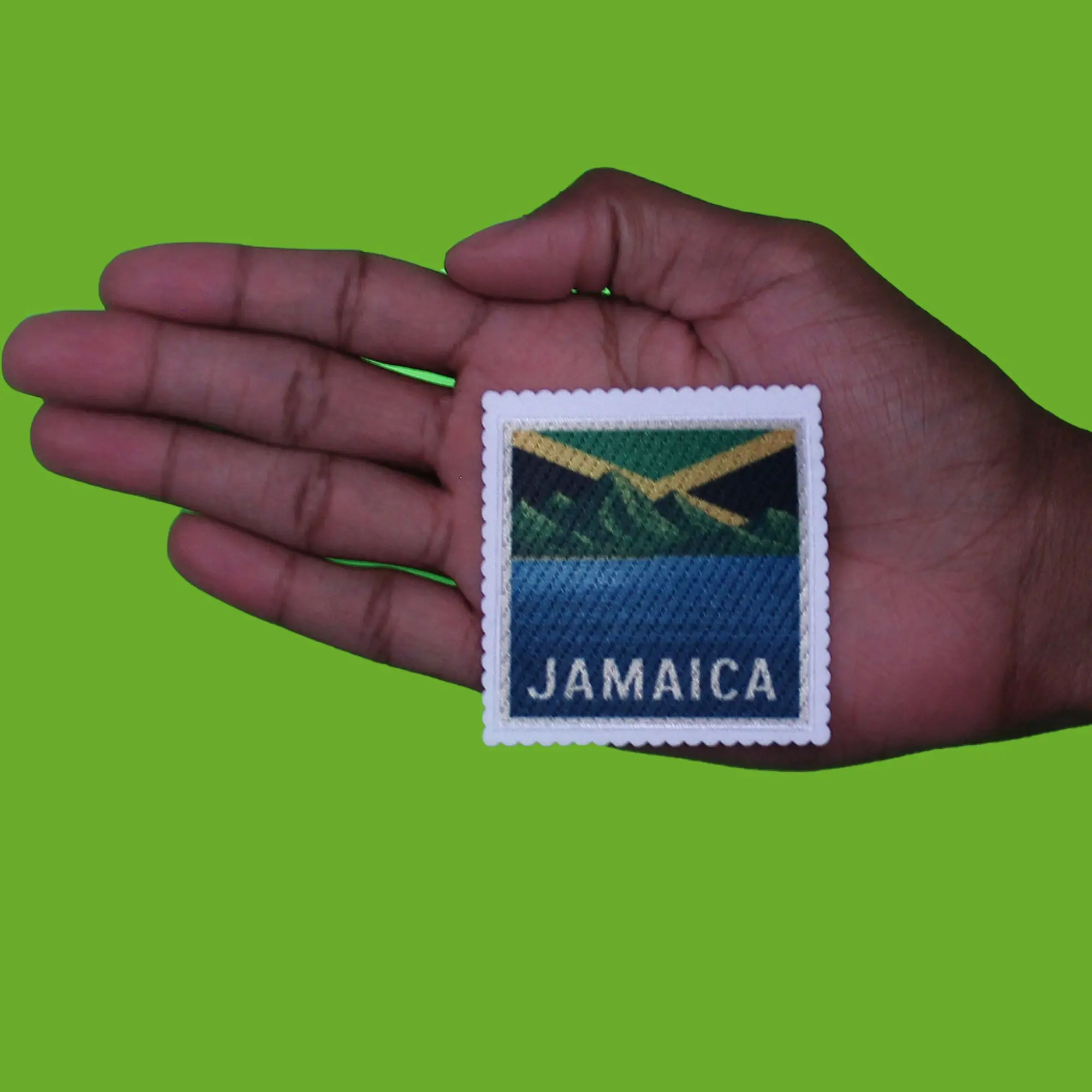 Jamaica World Mail Patch Travel Stamp Flag Sublimation Iron On - Image 2
