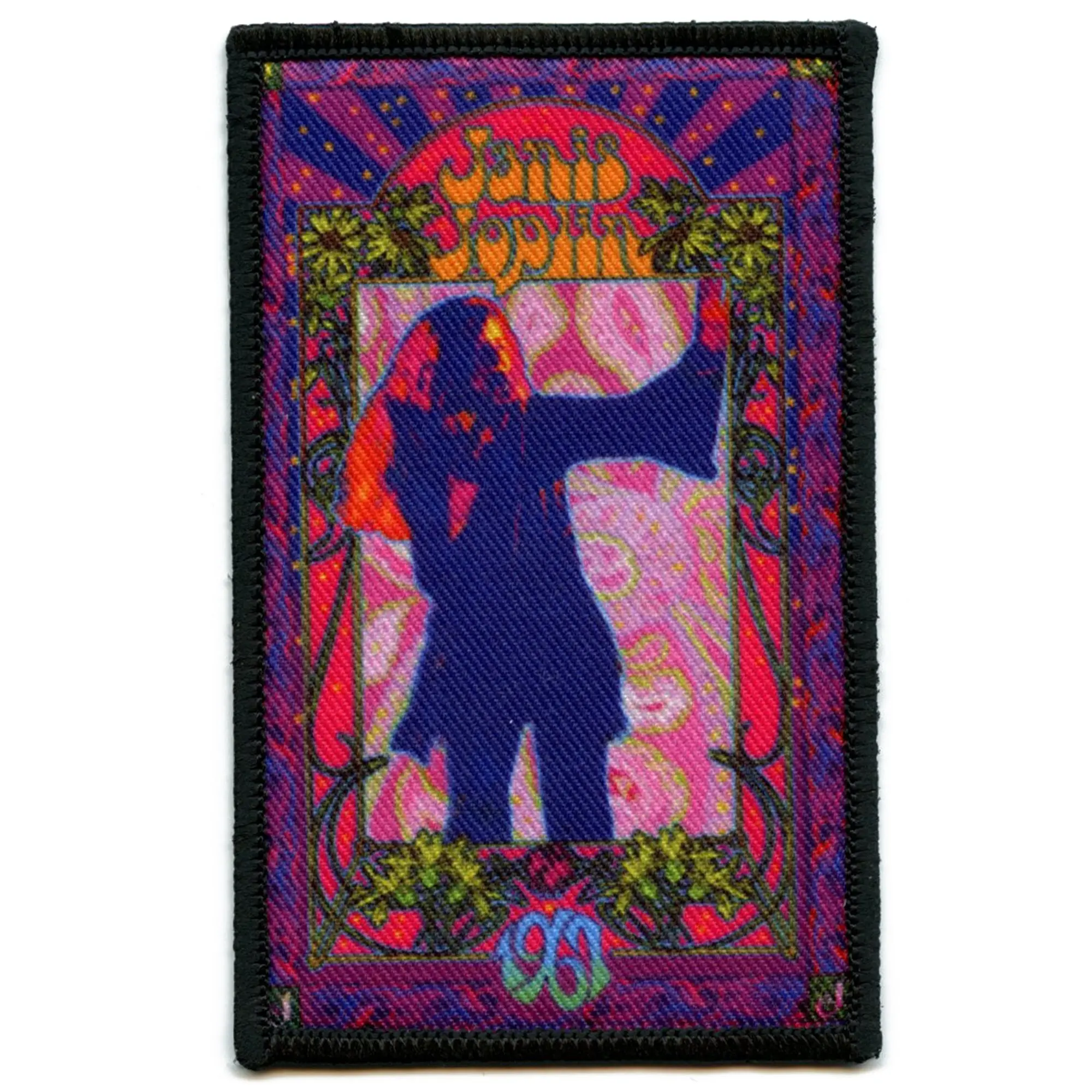 Janis Joplin Psychedelic Flowers Patch Legend 1967 Rock Iron On