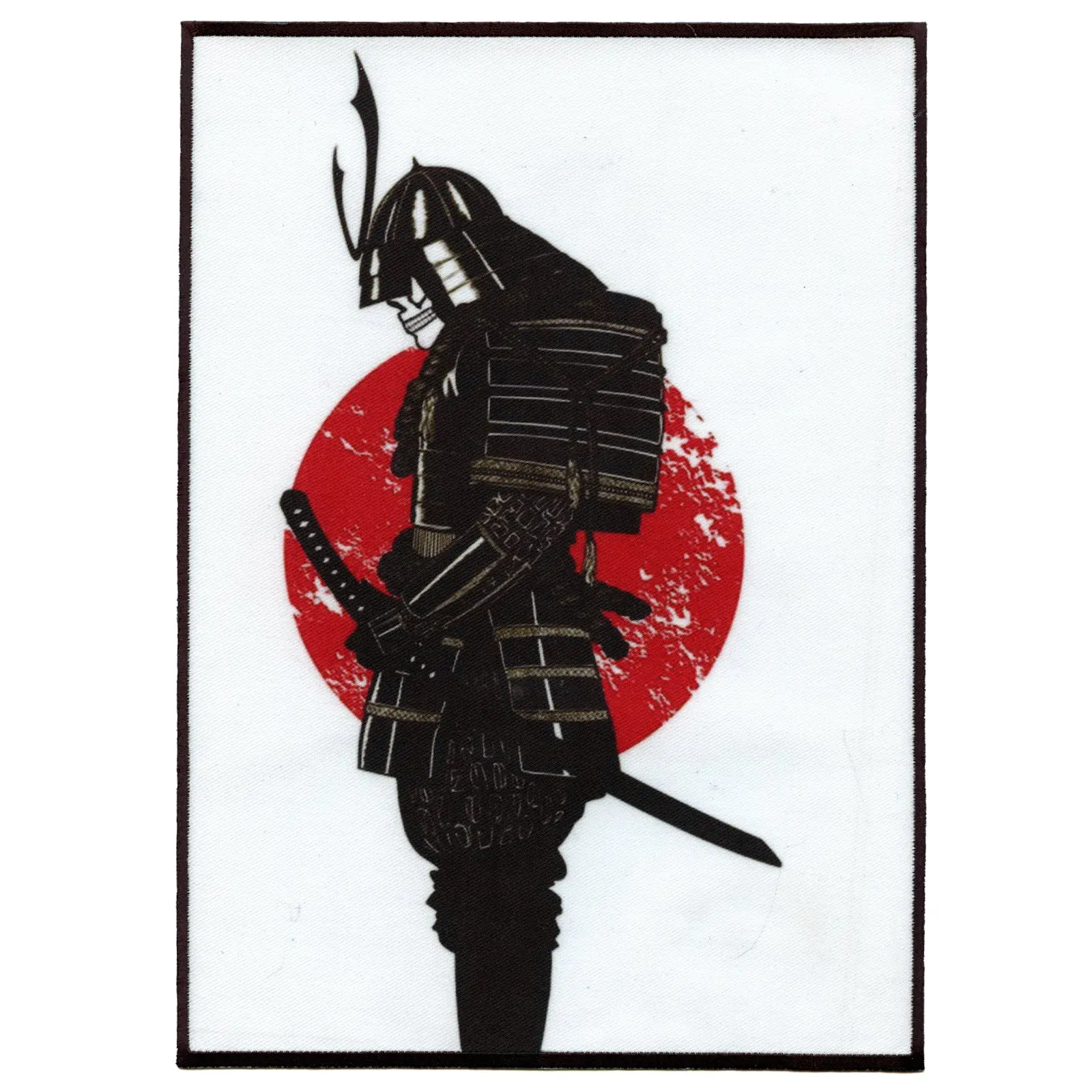 Japanese Skeleton Bushi Warrior Back Patch FotoPatch Blood Moon XL Embroidered Iron on