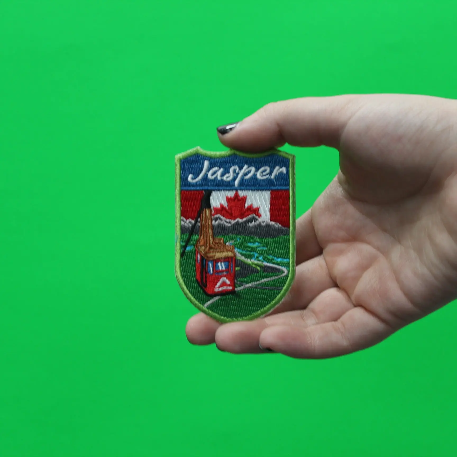 Jasper Canada Shield Embroidered Iron On Patch - Image 2