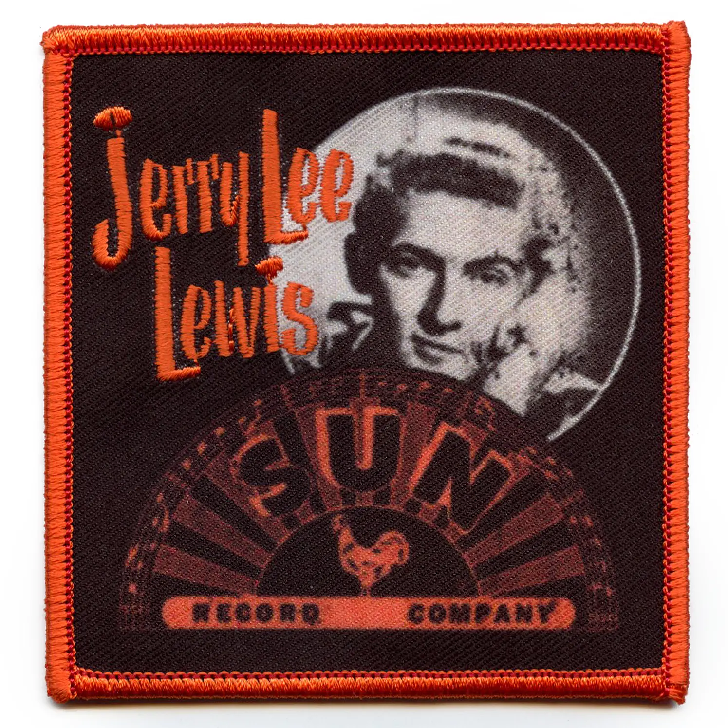 Jerry Lee Lewis Portrait Patch Sun Records Poster Embroidered Iron on
